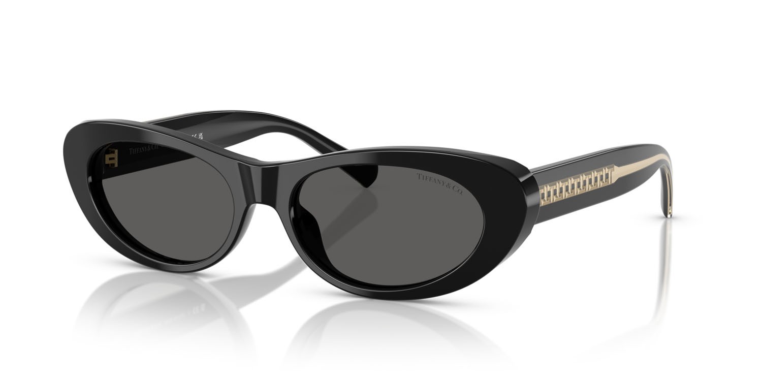 Occhiali da sole Tiffany TF 4236U (8001S4) colore nero forma ovale lenti grigio scuro