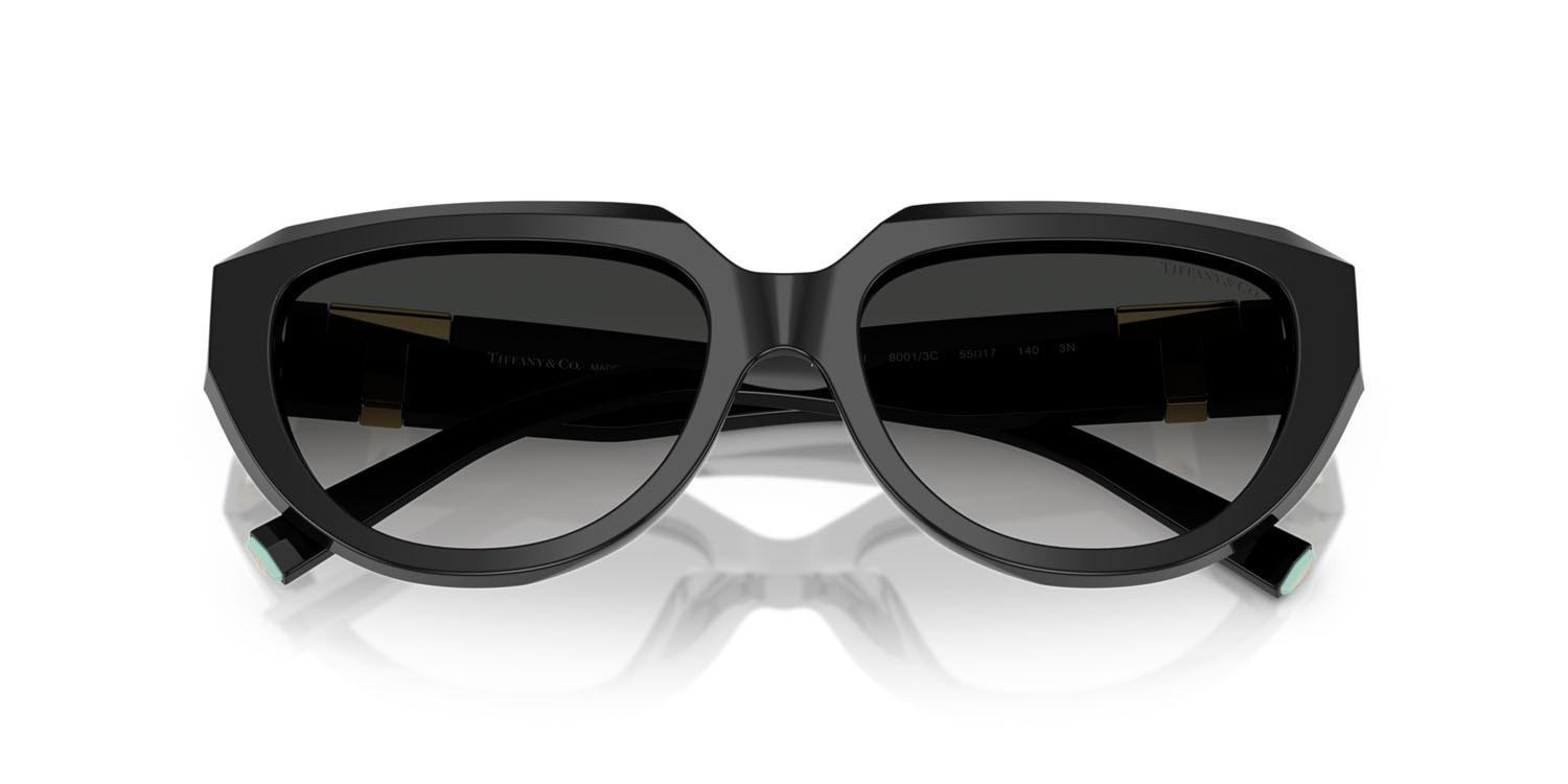 Sonnenbrillen Tiffany TF 4238U (80013C) farbe nero form quadratisch gläser sfumato grigio