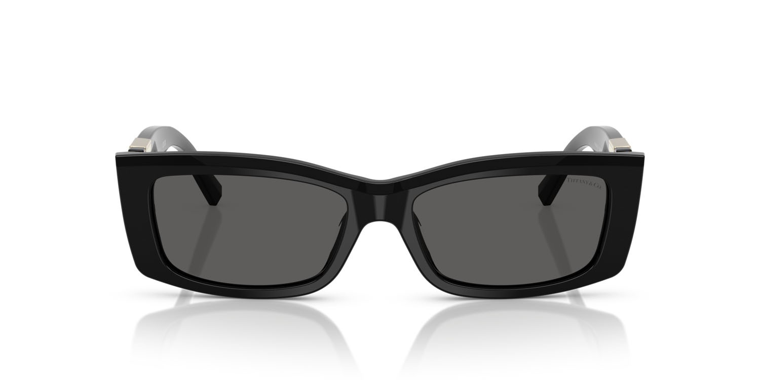 Sunglasses Tiffany TF 4240U (8001S4) color nero shape rectangle lenses grigio scuro