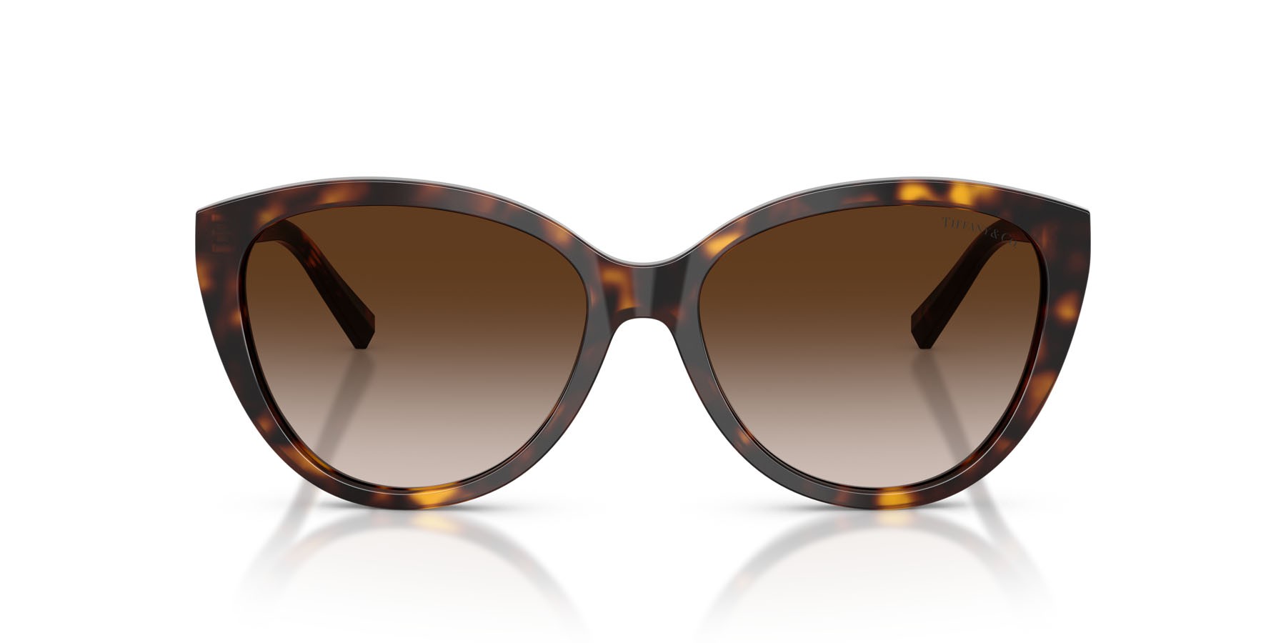 Occhiali da sole Tiffany TF 4251 (80153B) colore havana forma cat eye lenti marrone sfumato