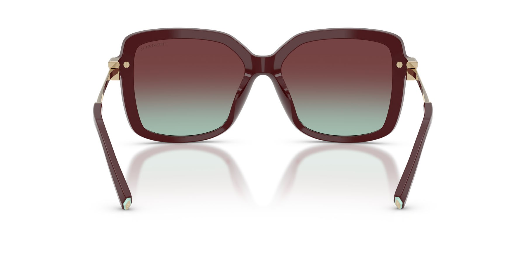 Sunglasses Tiffany TF 4252B (8389V5) color bordeaux shape square lenses azure/burgundy