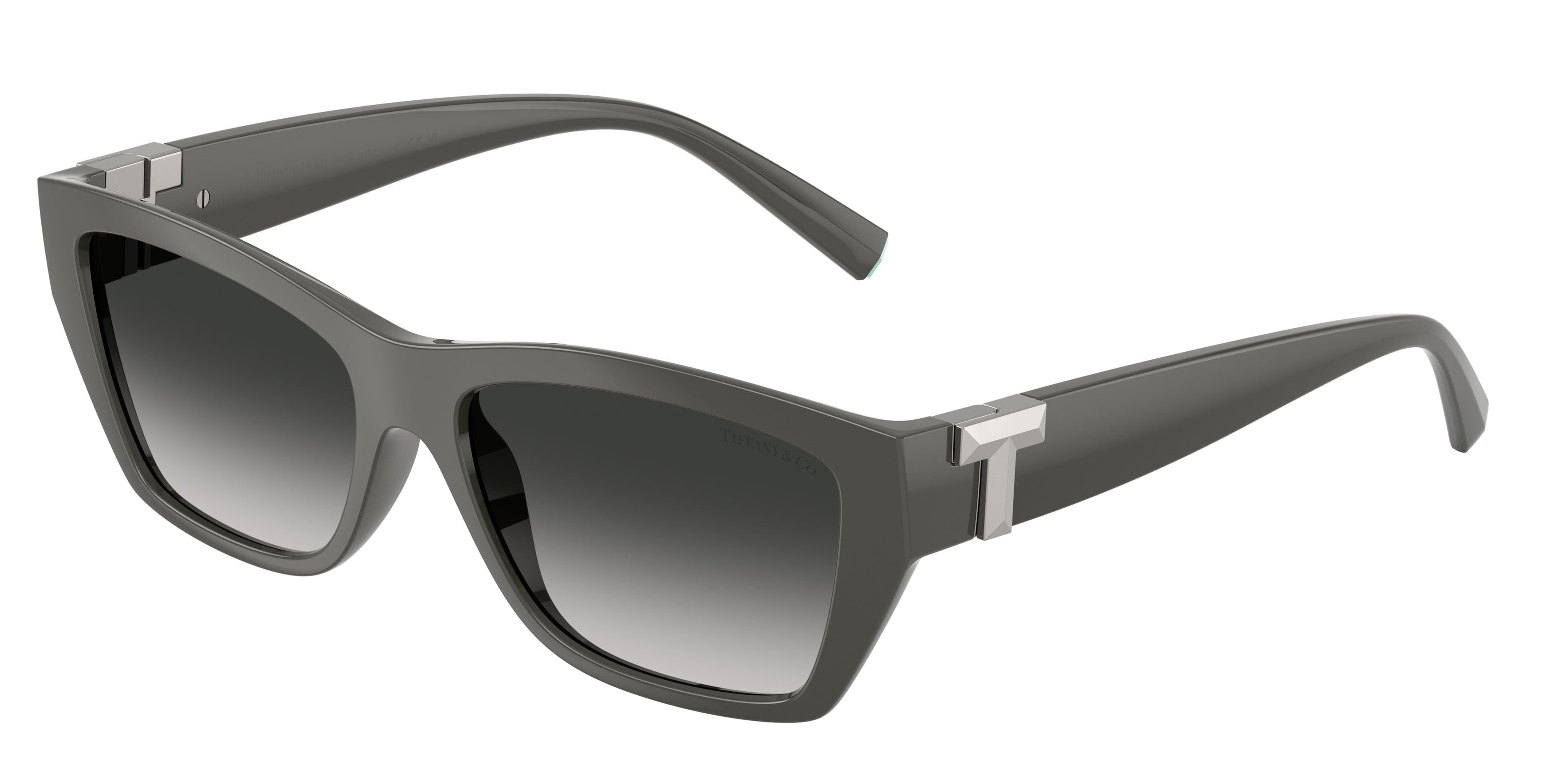 Occhiali da sole Tiffany TF 4255U (84463C) colore coca cola sapphire forma rettangolare lenti grigio sfumato