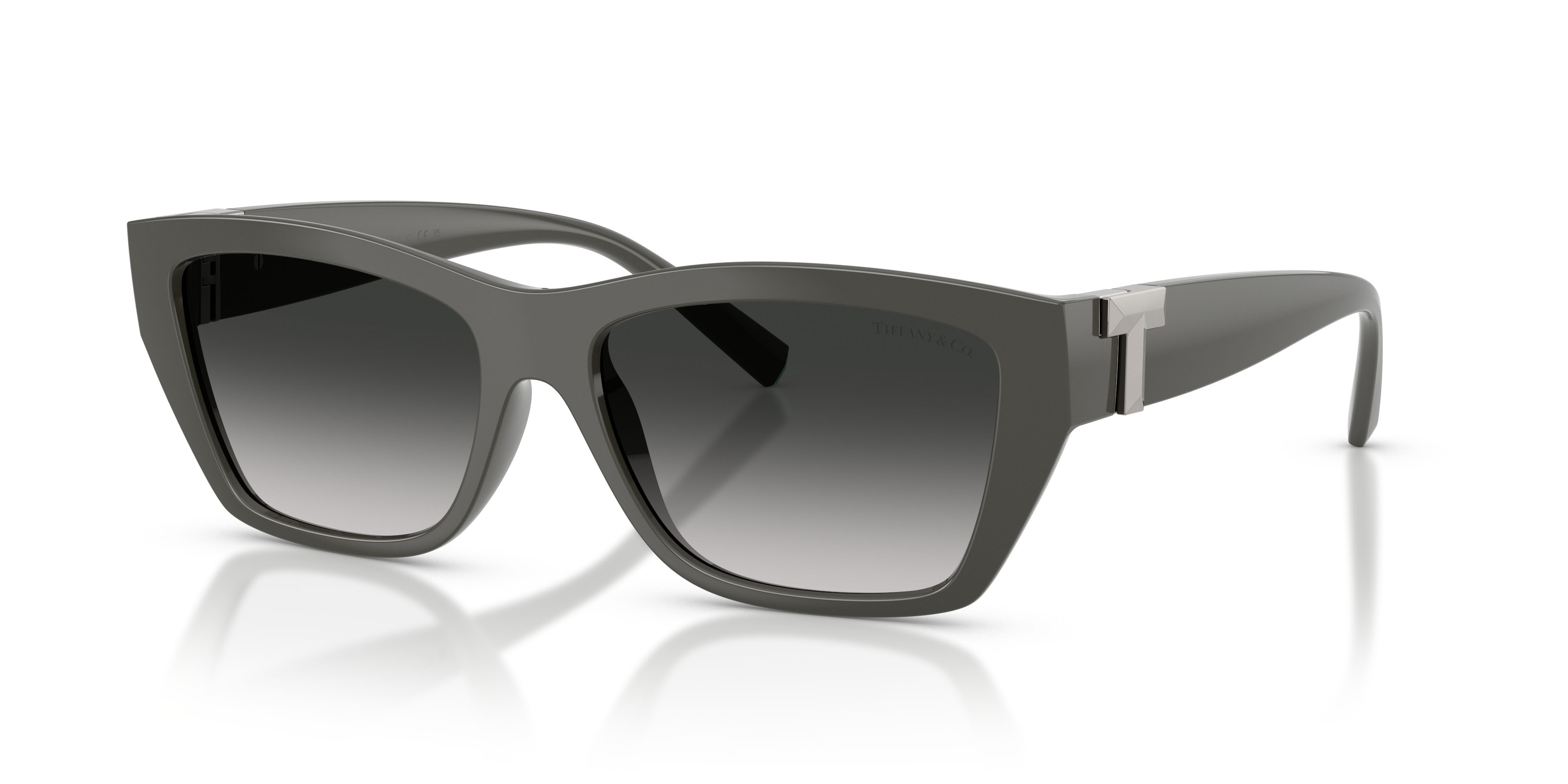 Occhiali da sole Tiffany TF 4255U (84463C) colore coca cola sapphire forma rettangolare lenti grigio sfumato