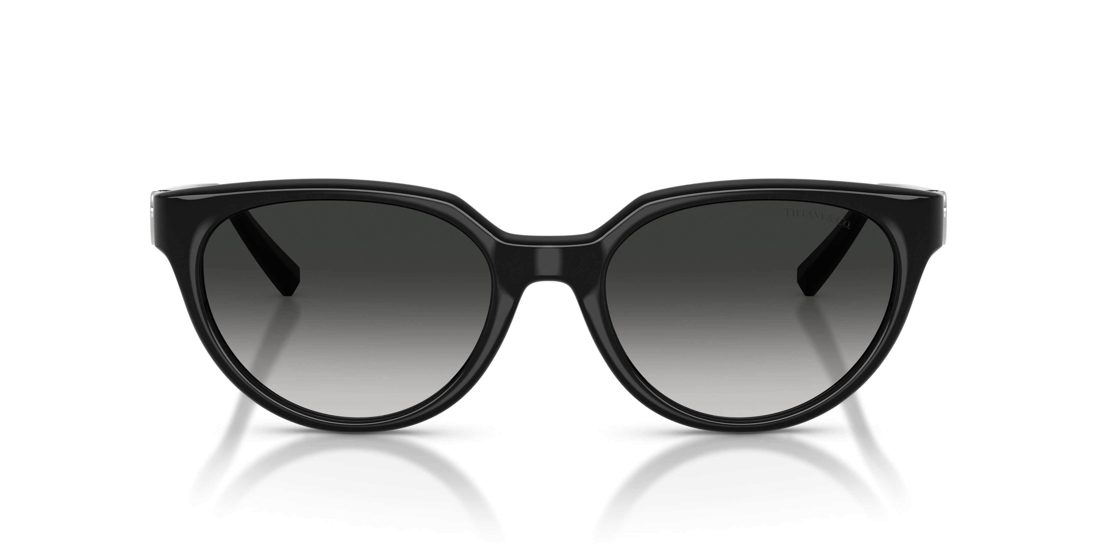 Sunglasses Tiffany TF 4256D (80013C) color nero shape cat eye lenses sfumato grigio