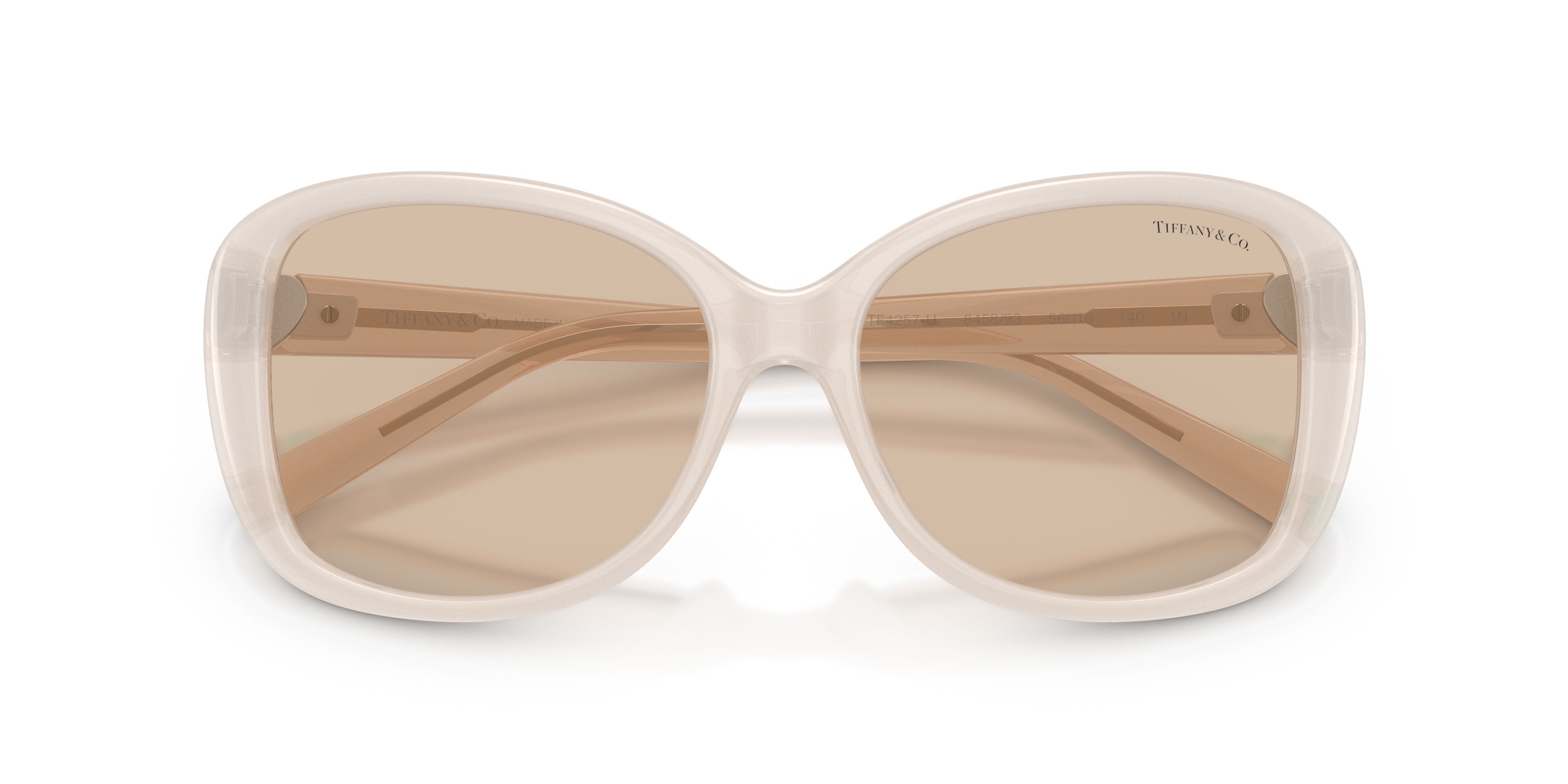 Sunglasses Tiffany TF 4257U (845893) color opal padparadscha shape square lenses marrone chiaro