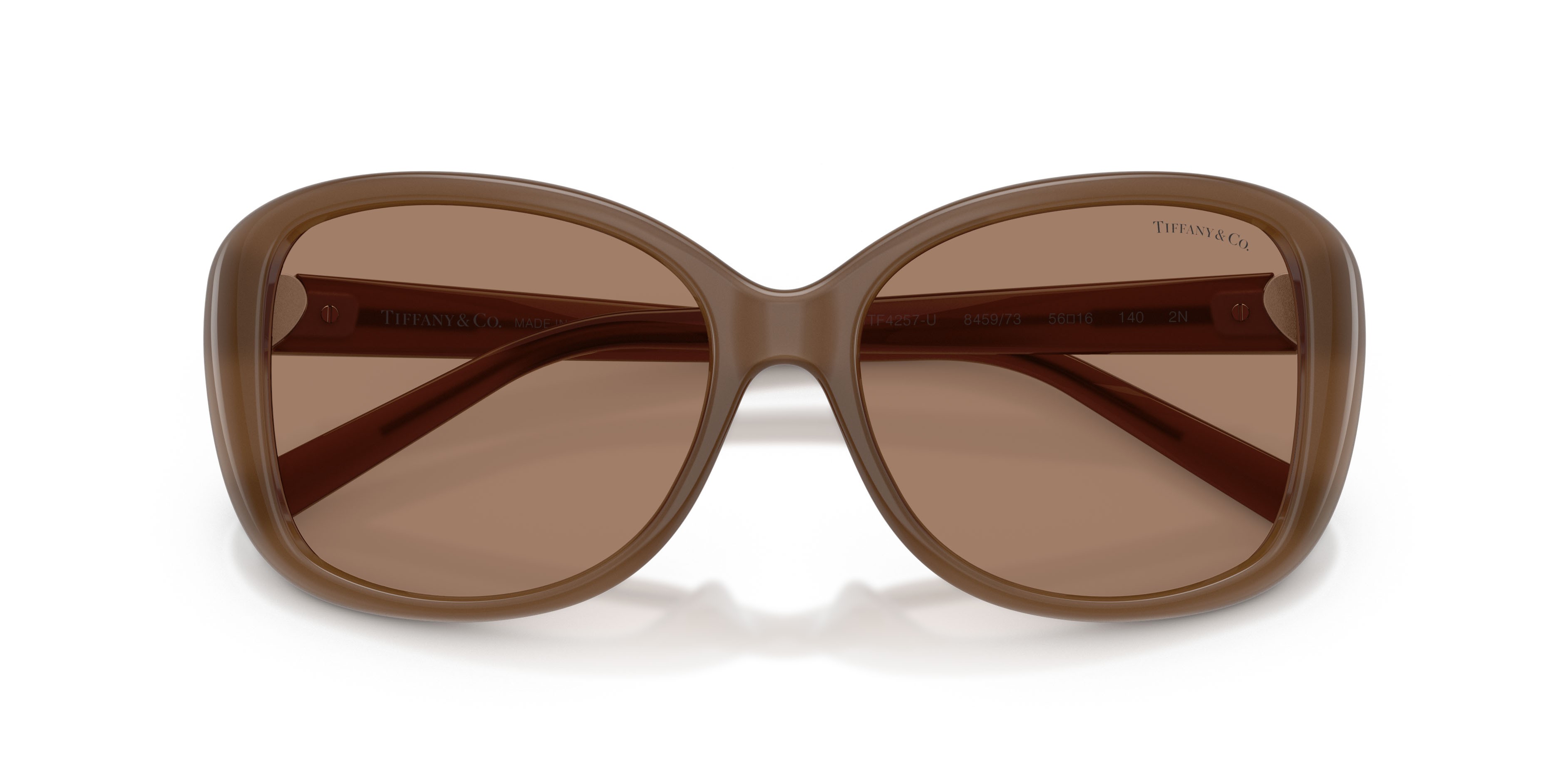 Sunglasses Tiffany TF 4257U (845973) color opal smoky quartz shape square lenses marrone tinta unita