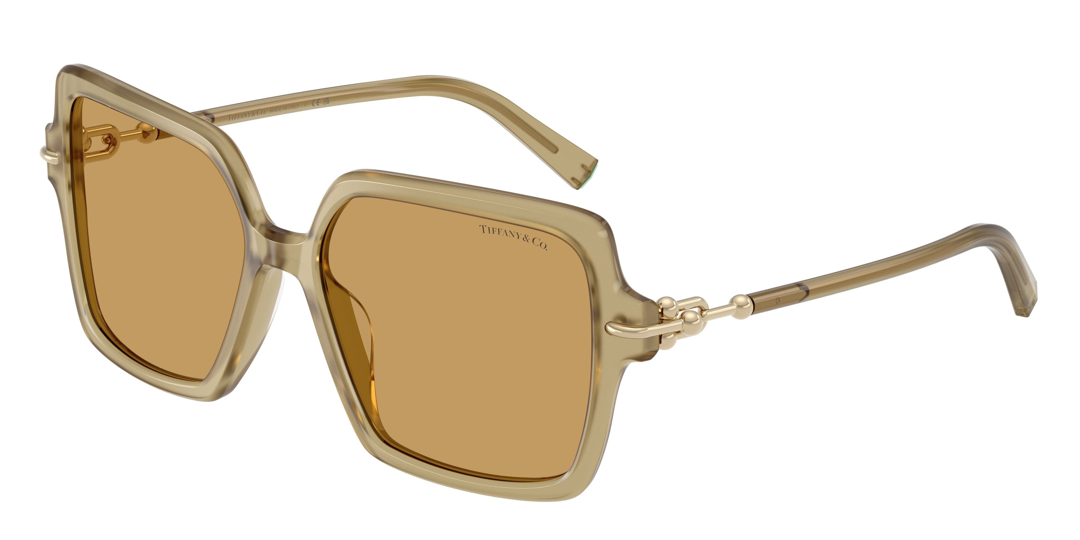 Occhiali da sole Tiffany TF 4260U (846173) colore coca cola forma quadrato lenti ocra