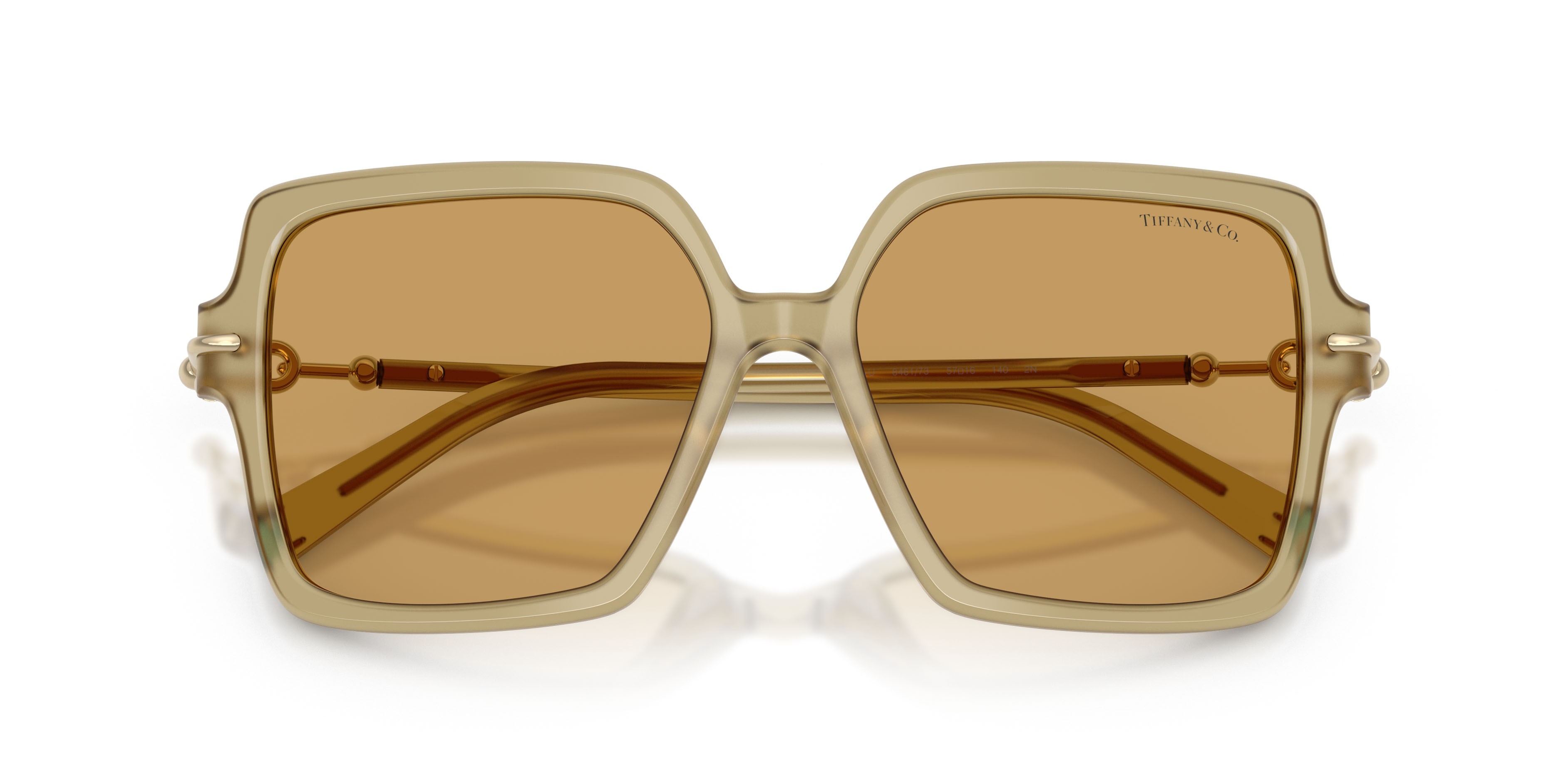Occhiali da sole Tiffany TF 4260U (846173) colore coca cola forma quadrato lenti ocra