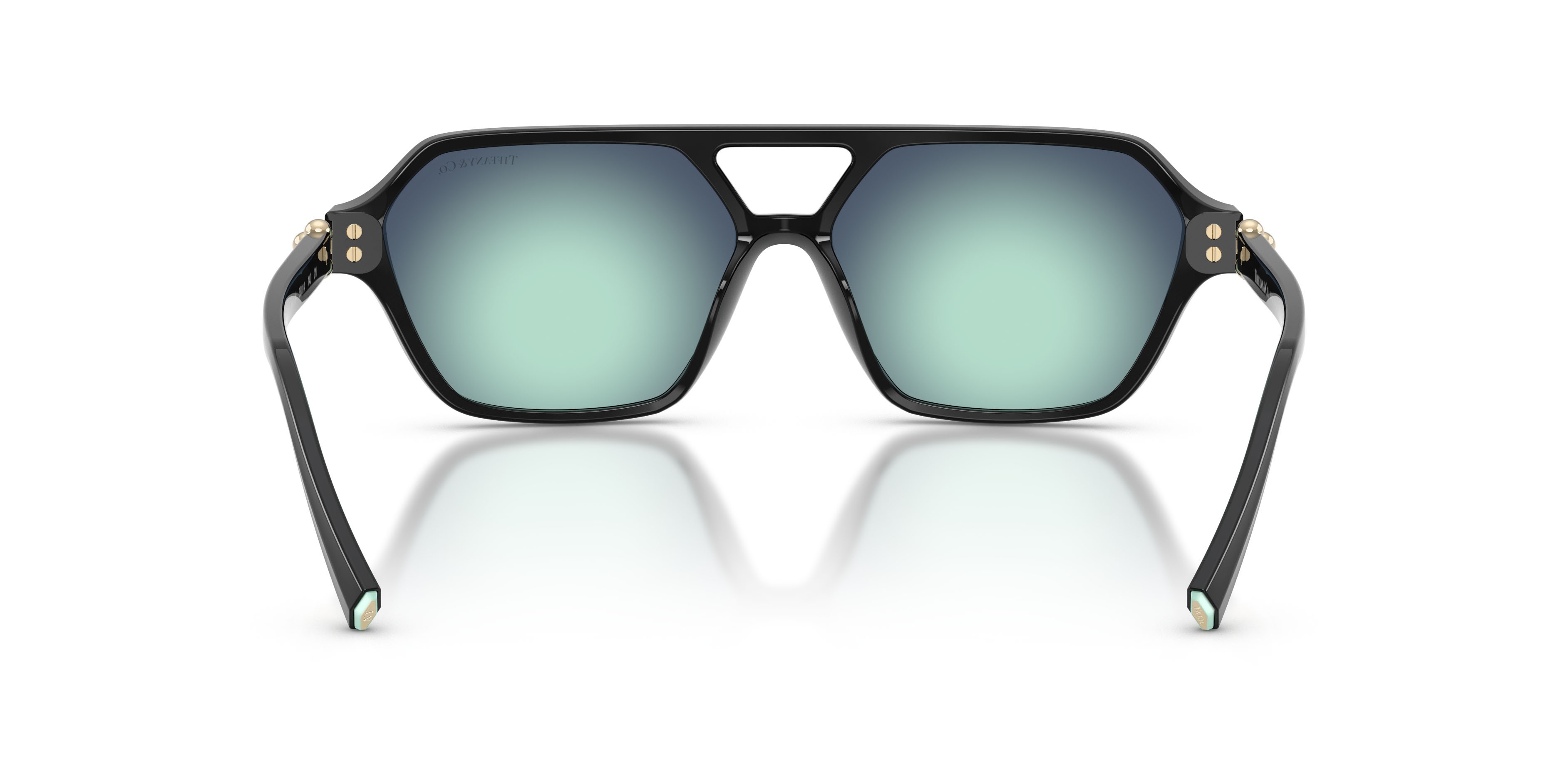 Occhiali da sole Tiffany TF 4264U (80019S) colore nero forma quadrato lenti blu sfumato