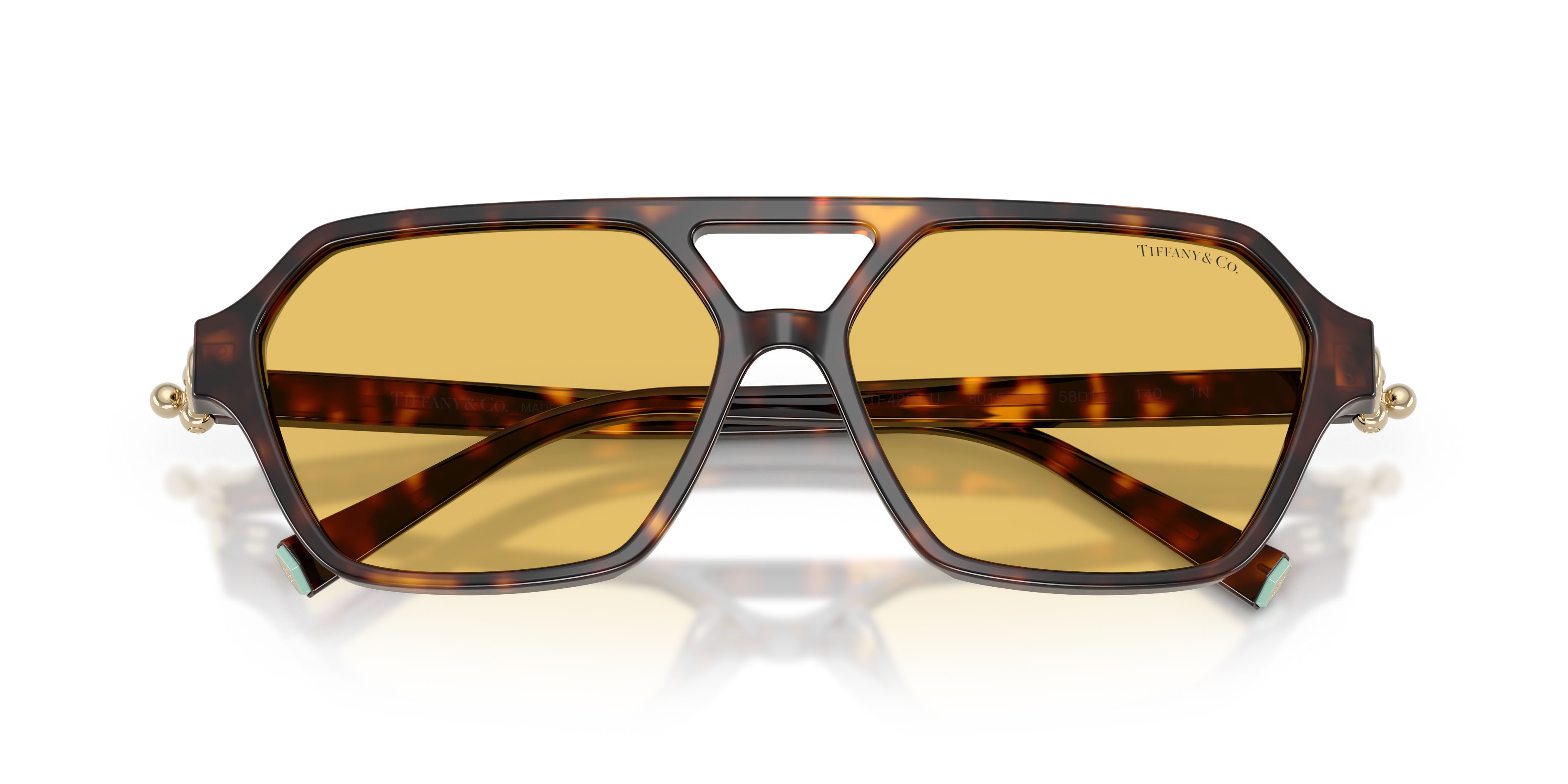 Occhiali da sole Tiffany TF 4264U (801585) colore havana forma quadrato lenti giallo