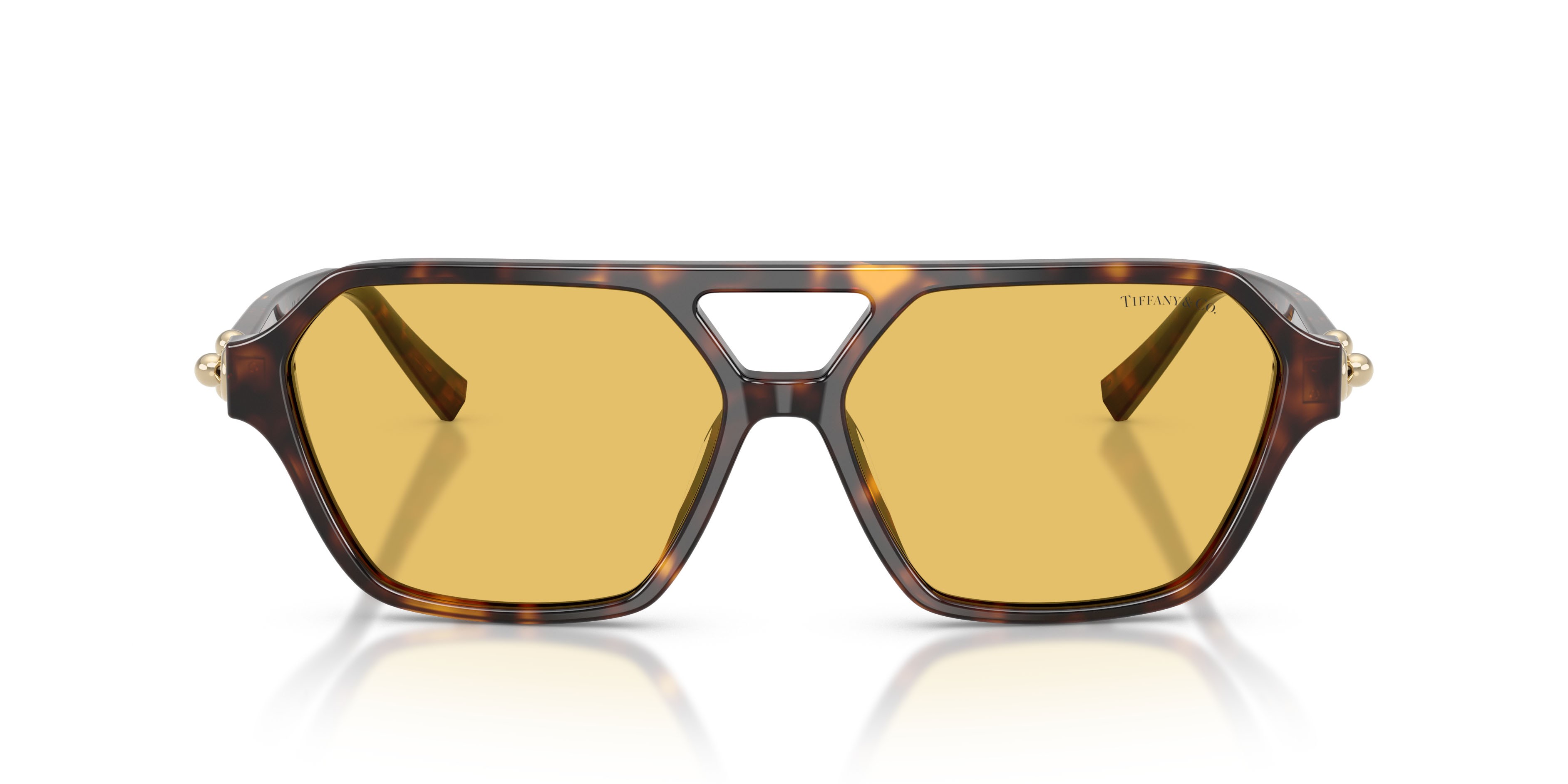 Occhiali da sole Tiffany TF 4264U (801585) colore havana forma quadrato lenti giallo