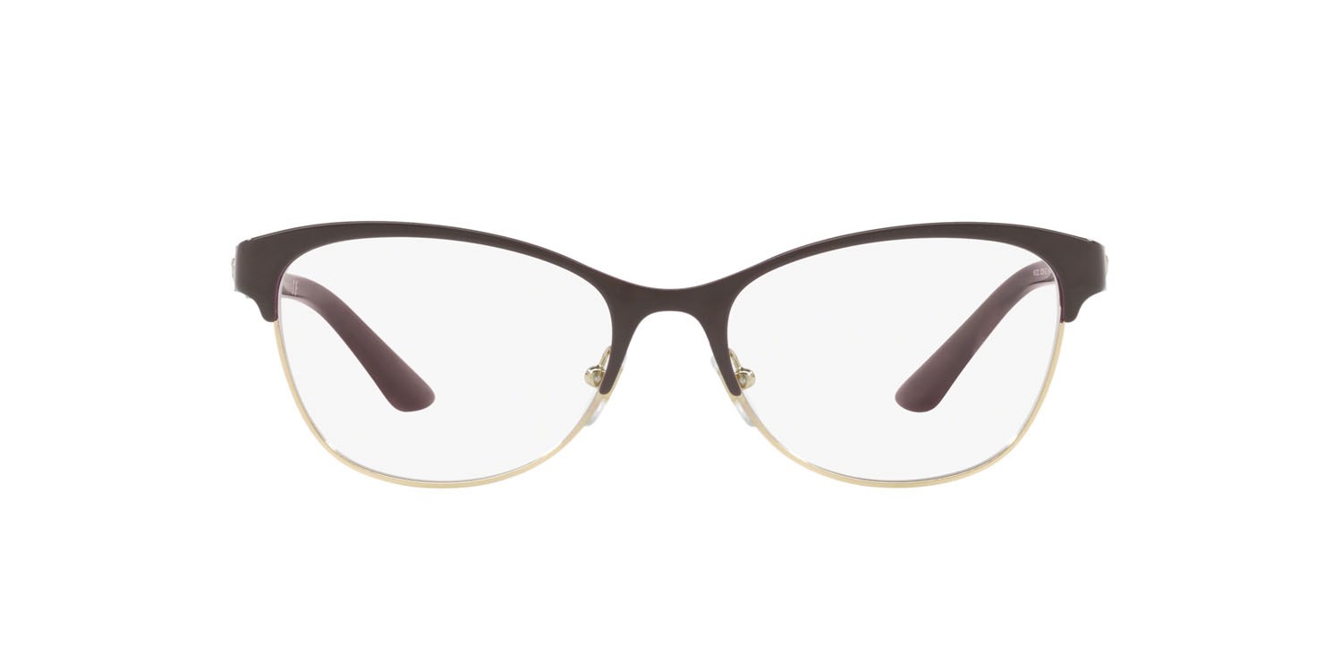 Brillen Versace VE 1233Q (1418) farbe viola/oro form unregelmäßig gläser lente demo