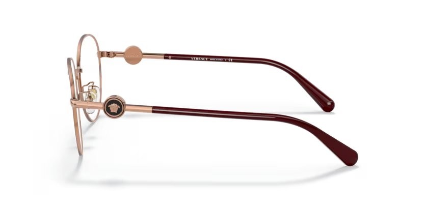 Eyeglasses Versace VE 1273D (1467) color oro rose/bordeaux shape square lenses lente demo