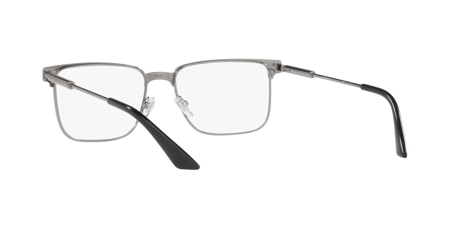 Occhiali da vista Versace VE 1276 (1262) colore gunmetal spazzolato forma rettangolare lenti lente demo