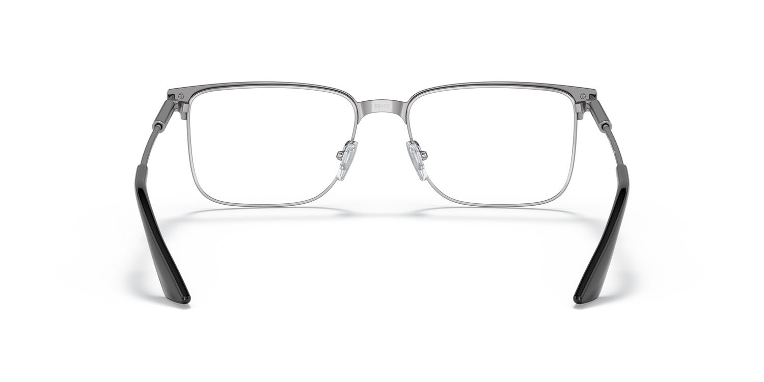 Occhiali da vista Versace VE 1276 (1262) colore gunmetal spazzolato forma rettangolare lenti lente demo