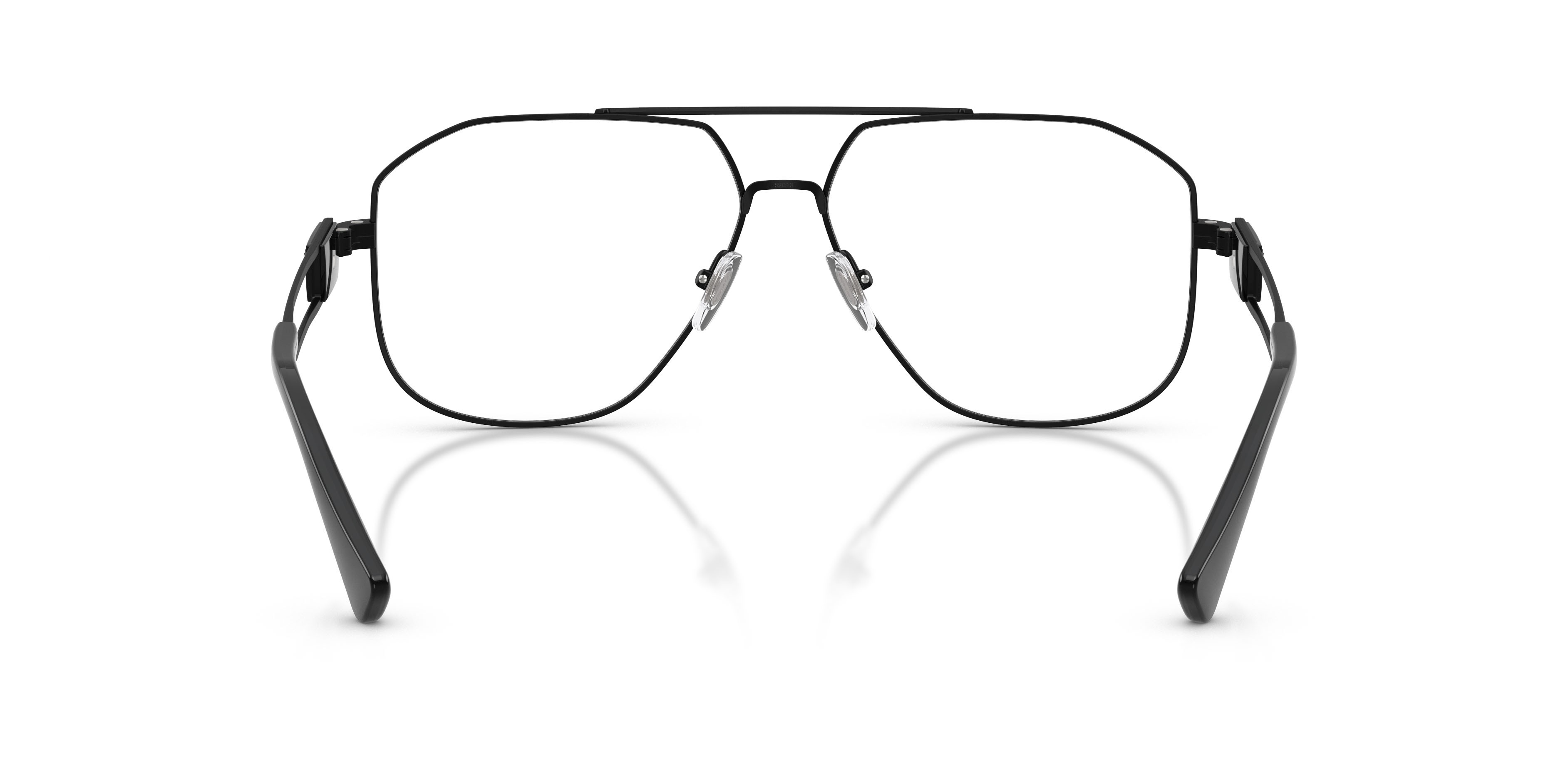 Occhiali da vista Versace VE 1287 (1261) colore nero opaco forma aviator lenti lente demo