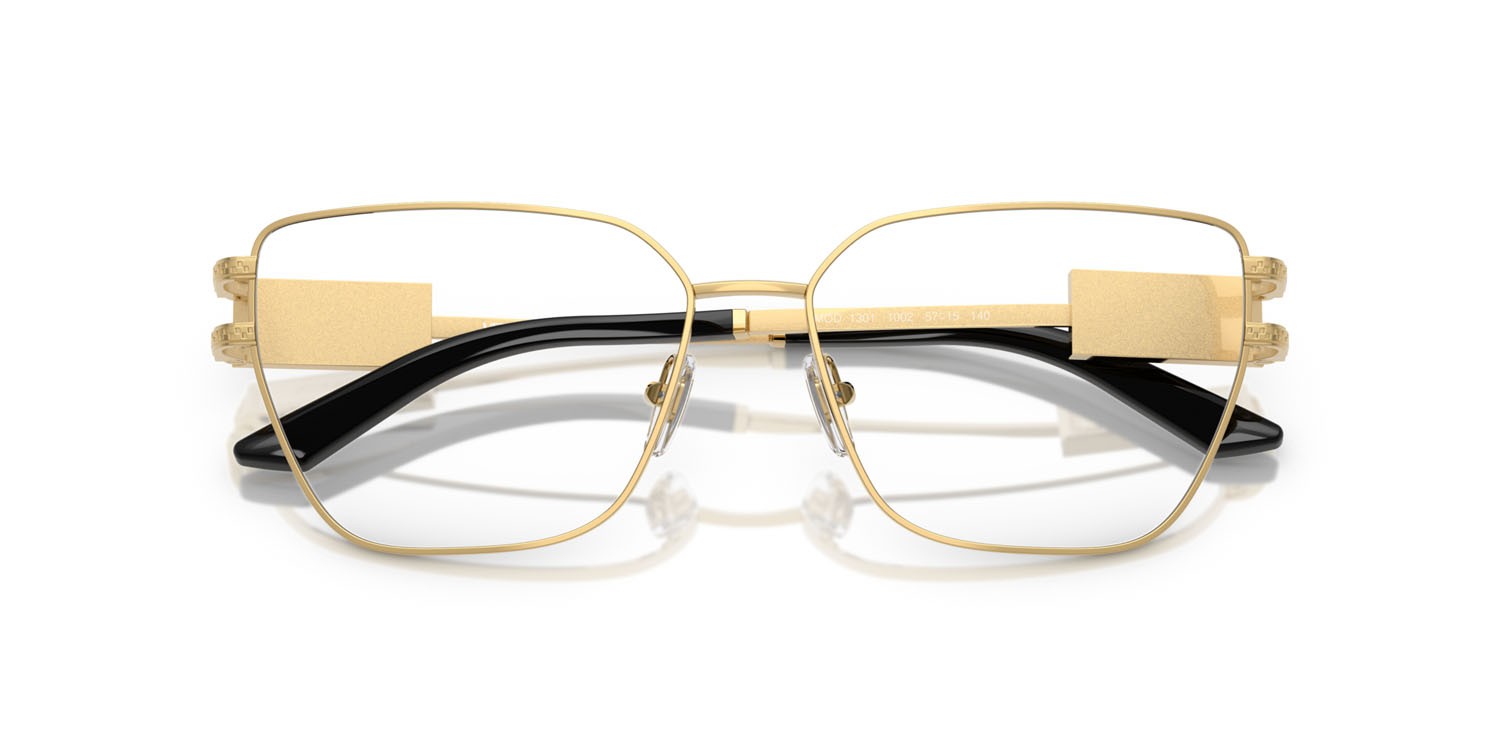 Eyeglasses Versace VE 1301 (1002) color oro shape square lenses lente demo
