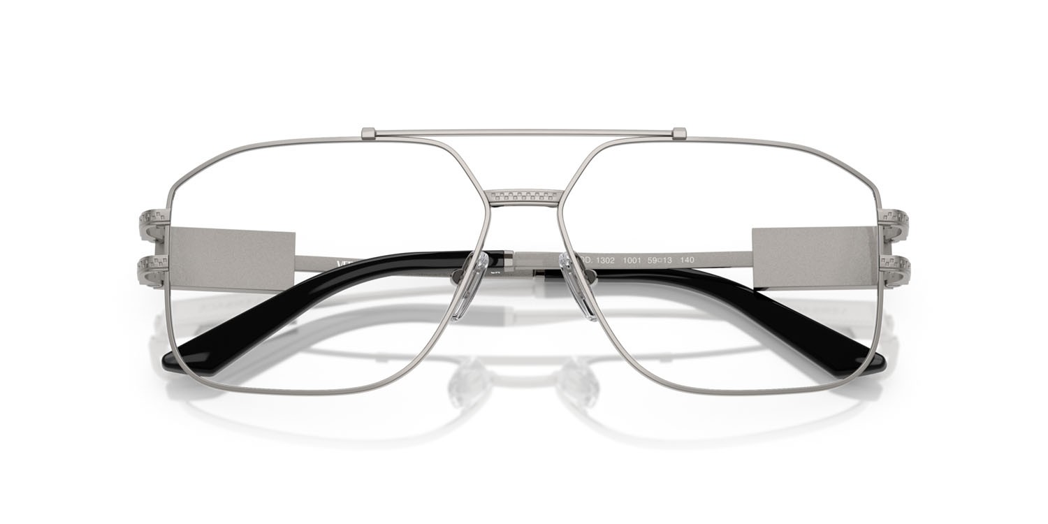 Eyeglasses Versace VE 1302 (1001) color gunmetal shape irregular lenses lente demo