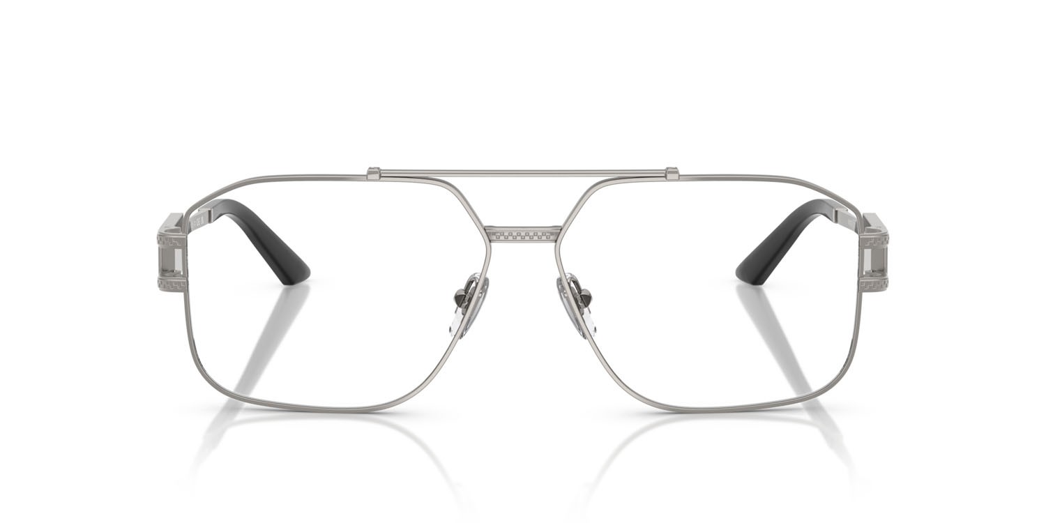 Eyeglasses Versace VE 1302 (1001) color gunmetal shape irregular lenses lente demo