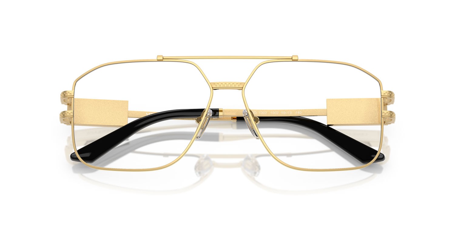 Eyeglasses Versace VE 1302 (1002) color oro shape irregular lenses lente demo