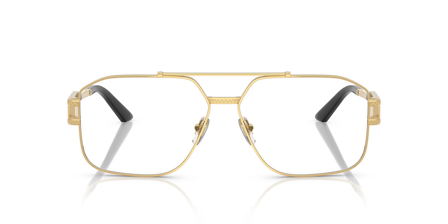 Eyeglasses Versace VE 1302 (1002) color oro shape irregular lenses lente demo