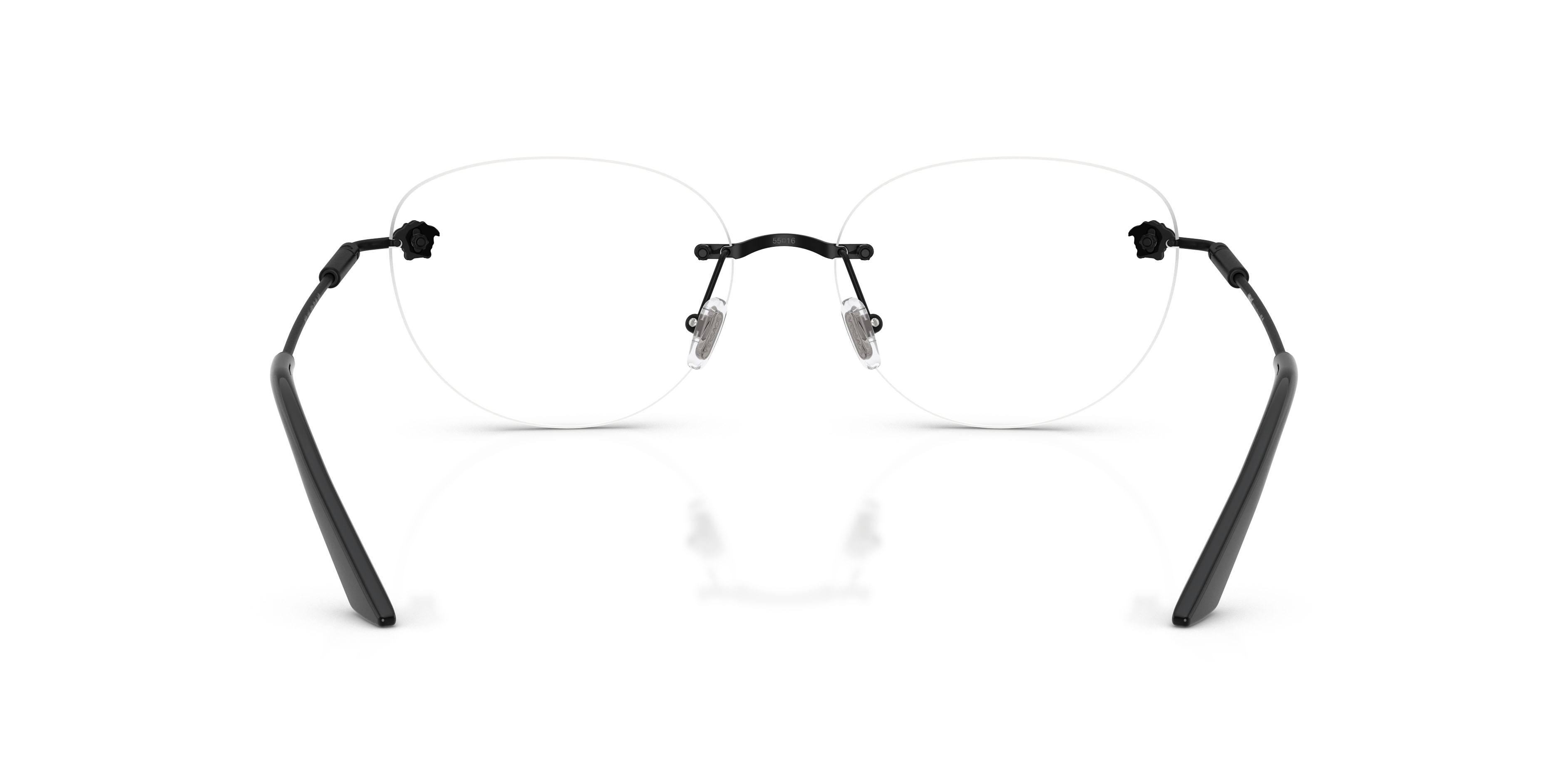Eyeglasses Versace VE 1305 (1261) color nero opaco shape round lenses lente demo