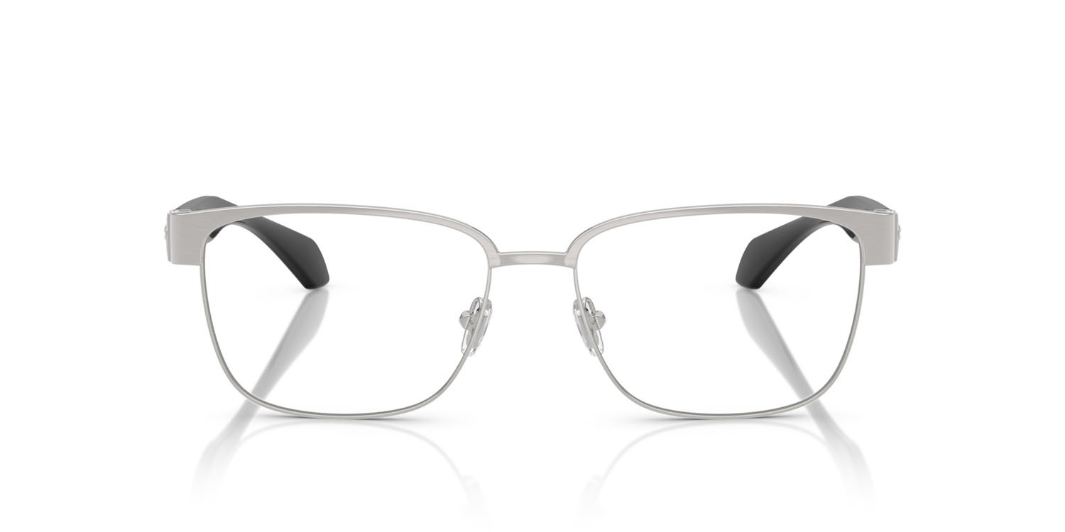 Eyeglasses Versace VE 1306 (1266) color argento spazzolato shape square lenses lente demo