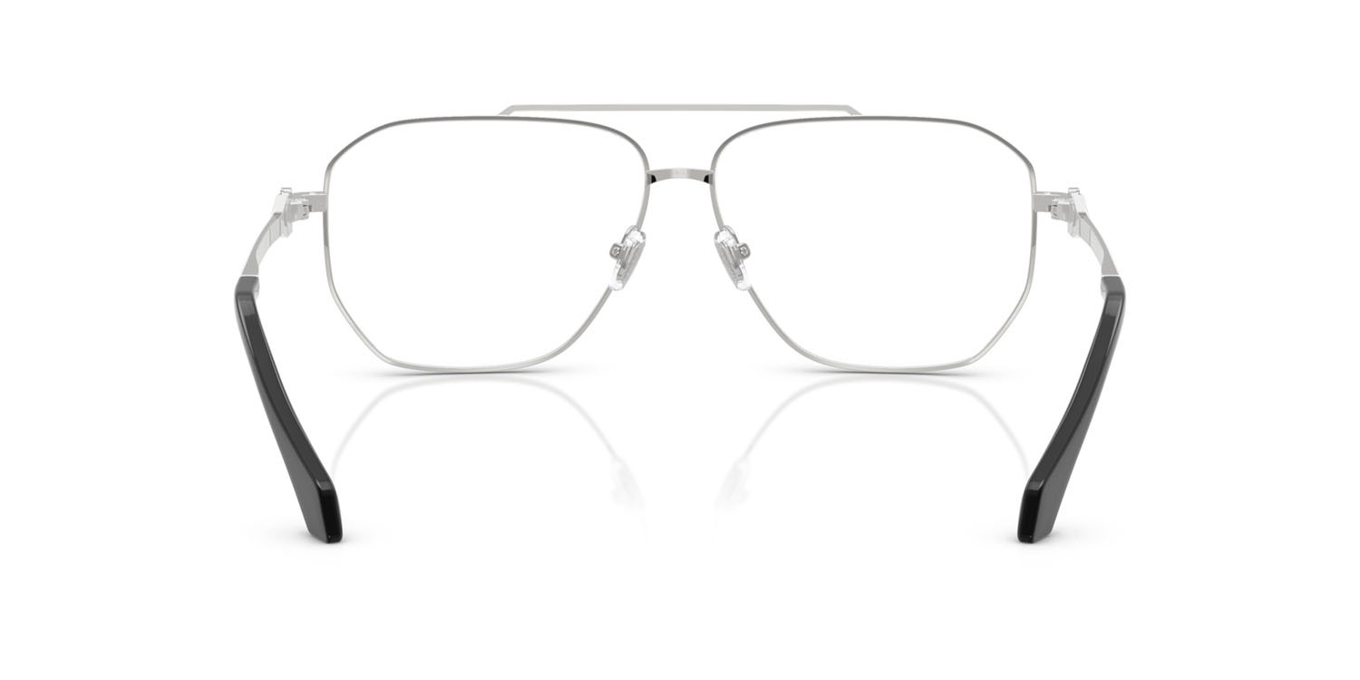Occhiali da vista Versace VE 1307 (1000) colore argento forma aviator lenti lente demo