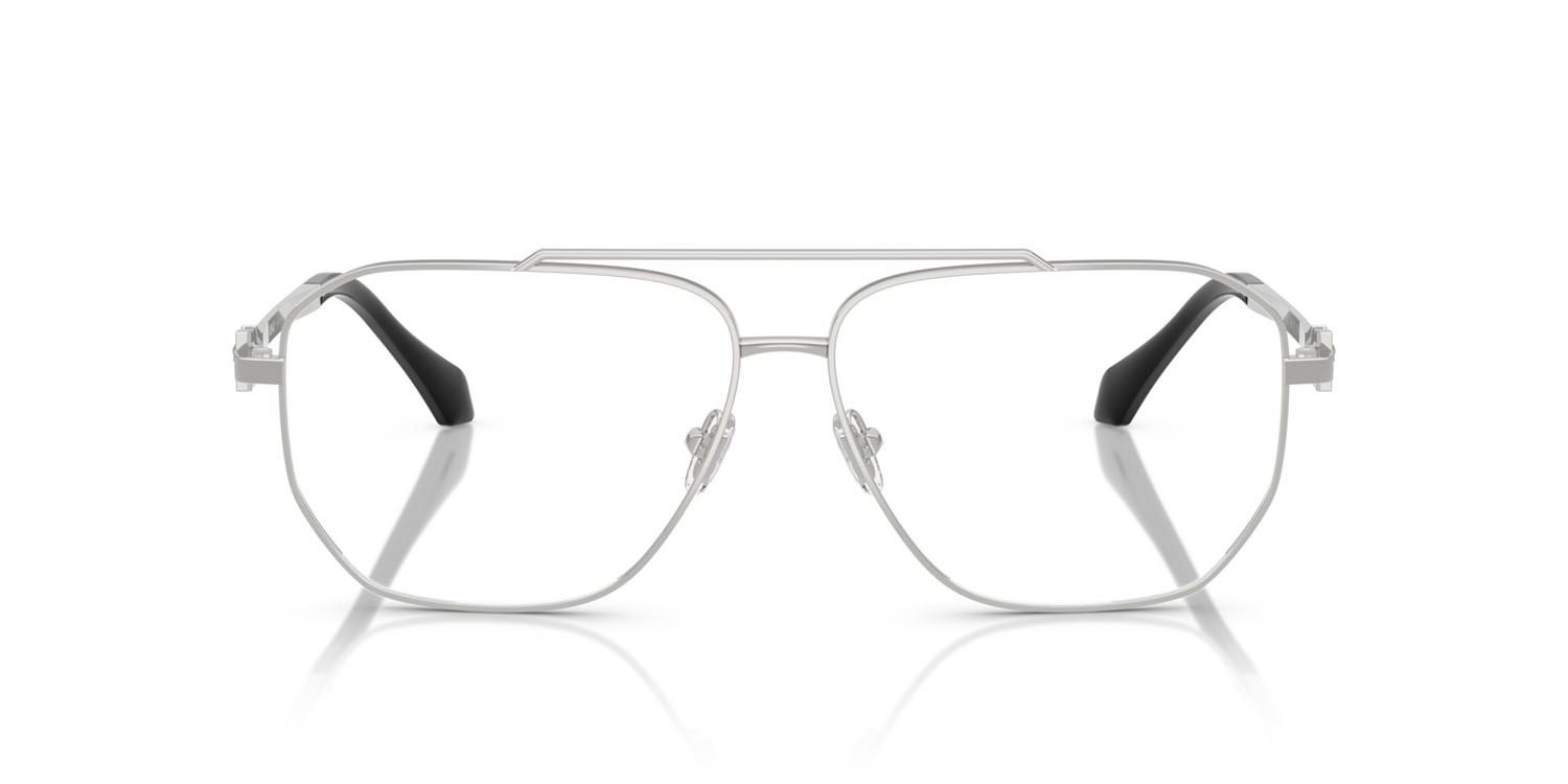 Occhiali da vista Versace VE 1307 (1000) colore argento forma aviator lenti lente demo