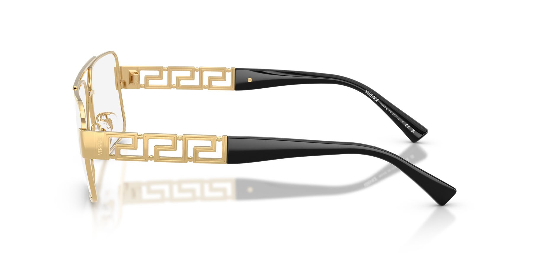 Eyeglasses Versace VE 1308 (1002) color oro shape square lenses lente demo