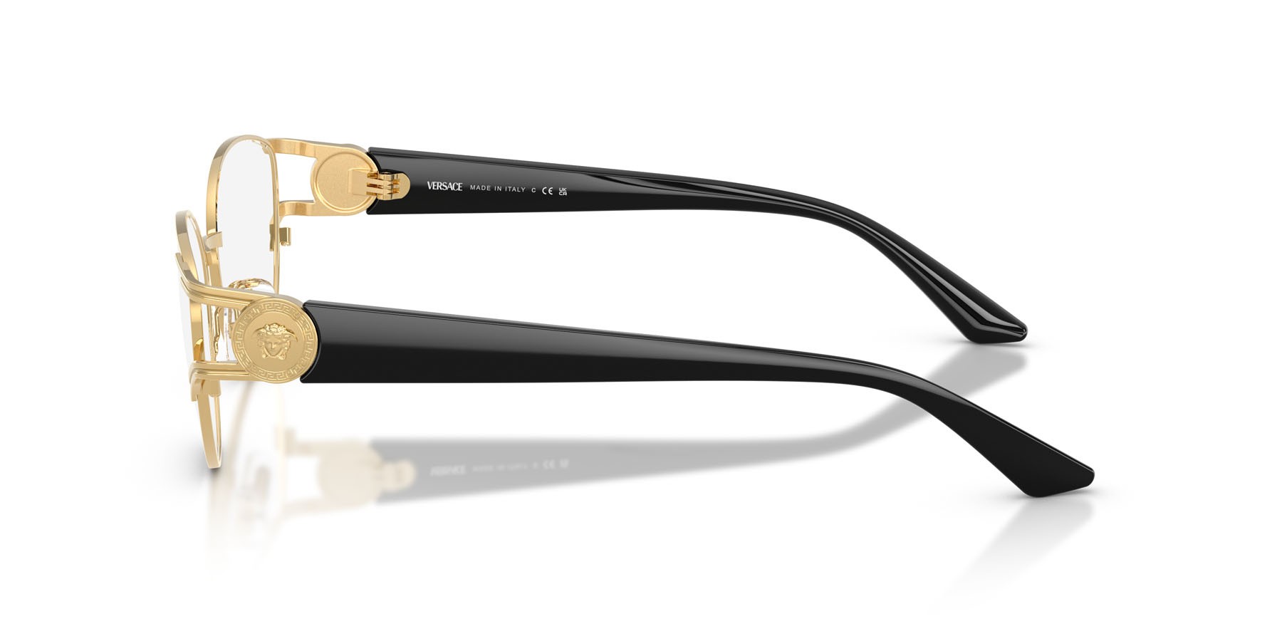 Occhiali da vista Versace VE 1309 (1002) colore oro forma cat eye lenti lente demo