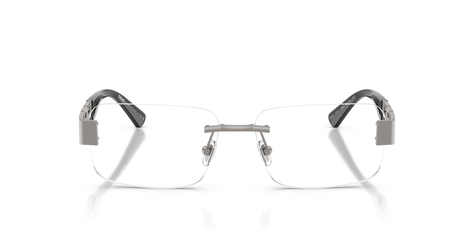 Occhiali da vista Versace VE 1310 (1000) colore gunmetal forma quadrato lenti lente demo