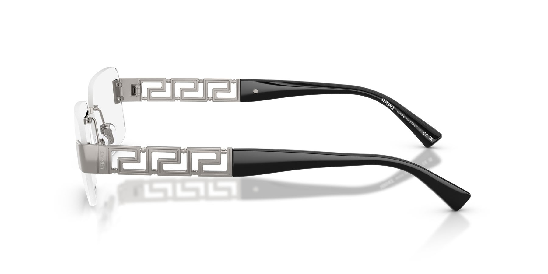 Occhiali da vista Versace VE 1310 (1000) colore gunmetal forma quadrato lenti lente demo