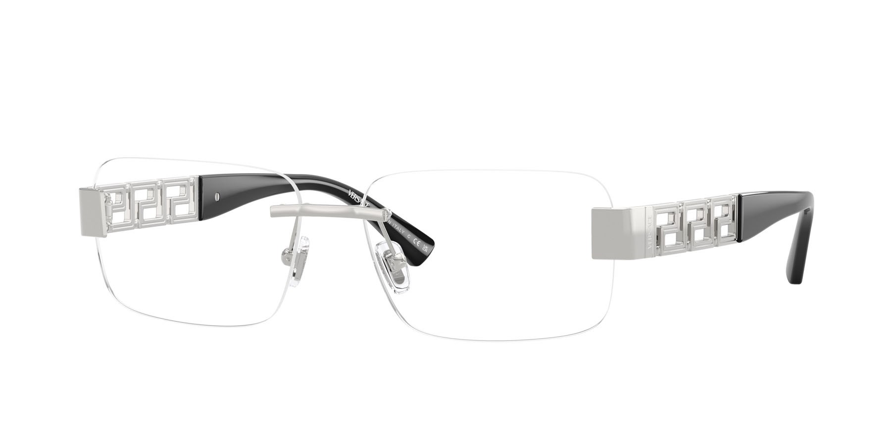 Eyeglasses Versace VE 1310 (1001) color argento shape square lenses lente demo