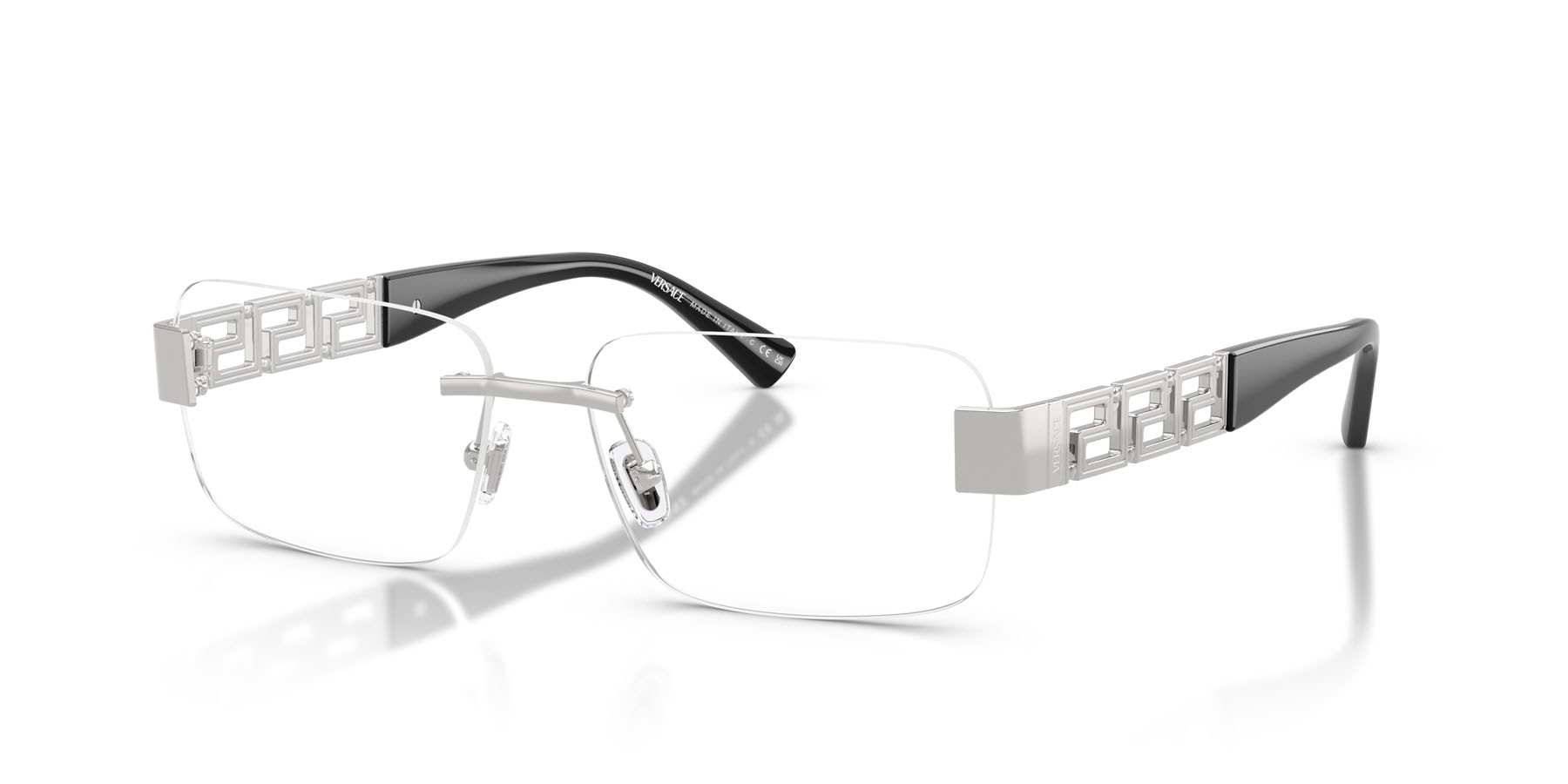 Eyeglasses Versace VE 1310 (1001) color argento shape square lenses lente demo