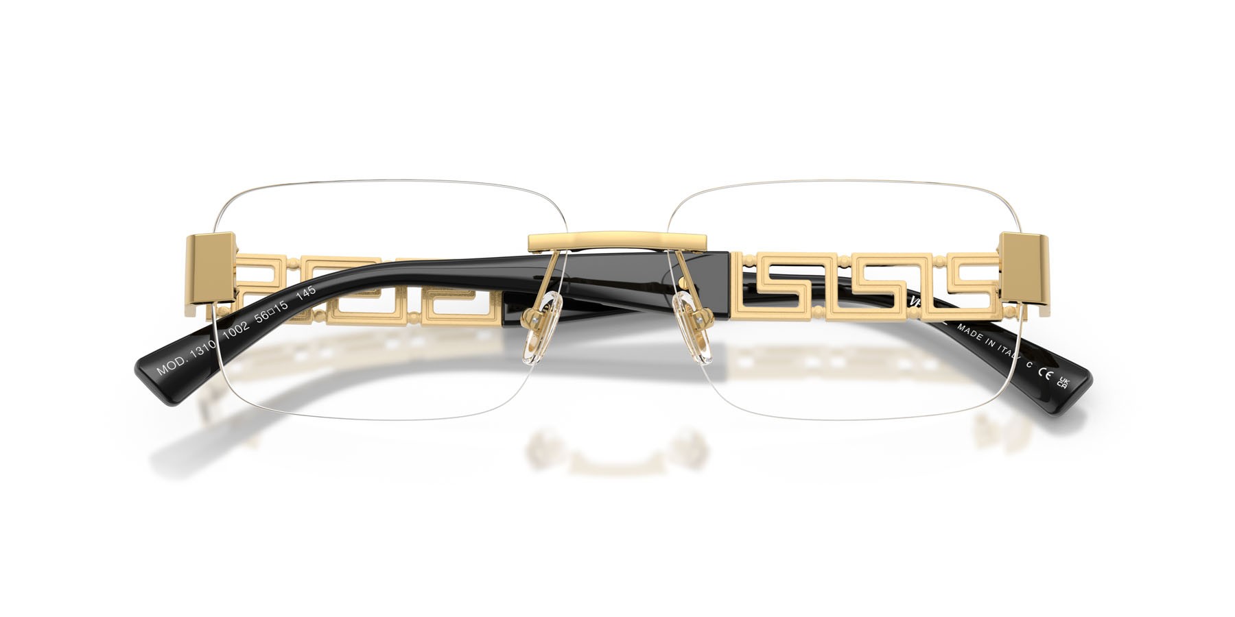 Eyeglasses Versace VE 1310 (1002) color oro shape square lenses lente demo