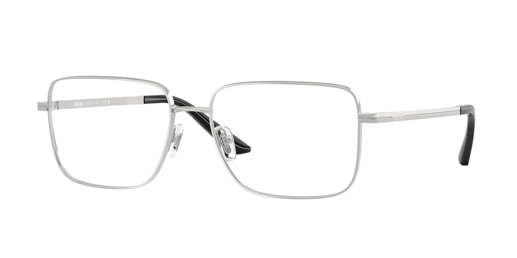 Occhiali da vista Versace VE 1311 (1001) colore argento forma quadrato lenti lente demo