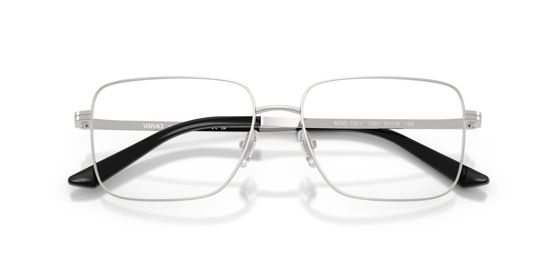 Occhiali da vista Versace VE 1311 (1001) colore argento forma quadrato lenti lente demo