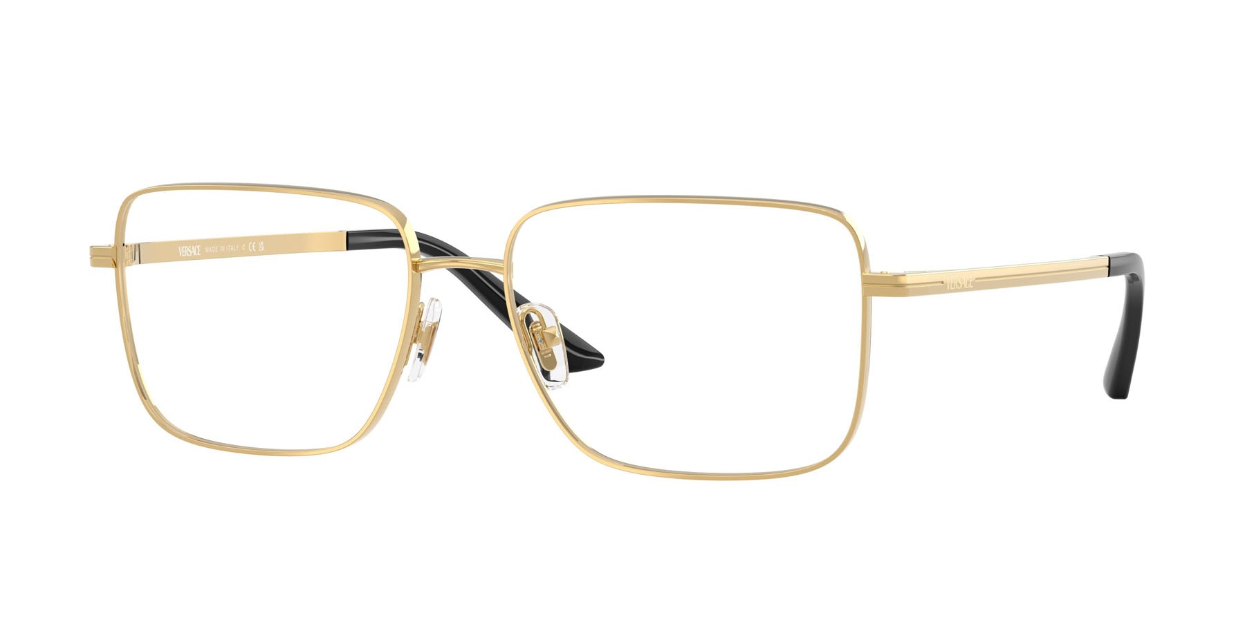 Occhiali da vista Versace VE 1311 (1002) colore oro forma quadrato lenti lente demo