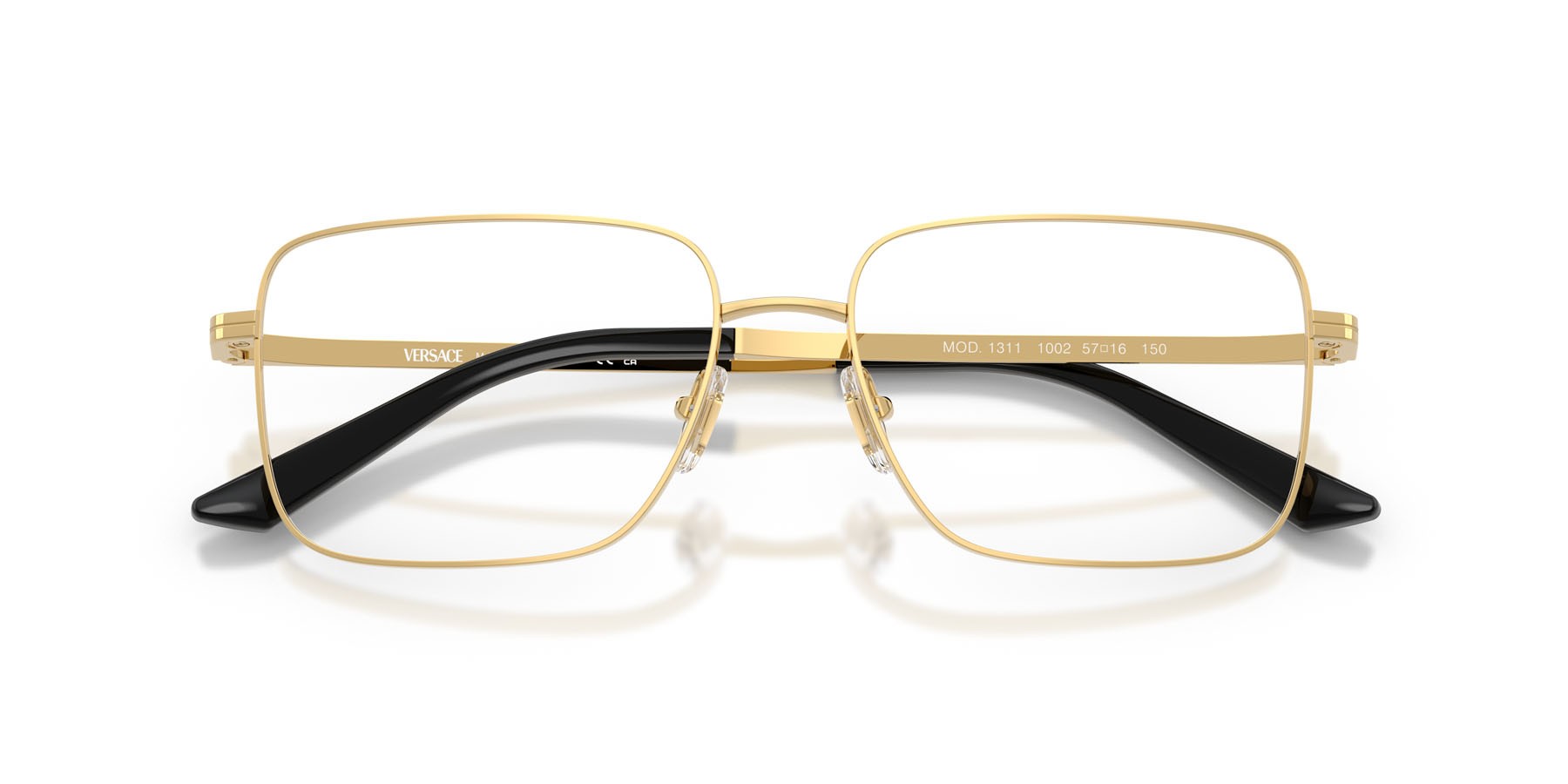 Occhiali da vista Versace VE 1311 (1002) colore oro forma quadrato lenti lente demo