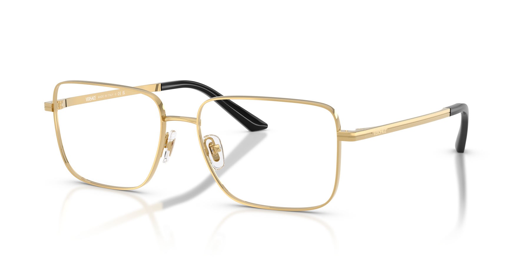 Occhiali da vista Versace VE 1311 (1002) colore oro forma quadrato lenti lente demo