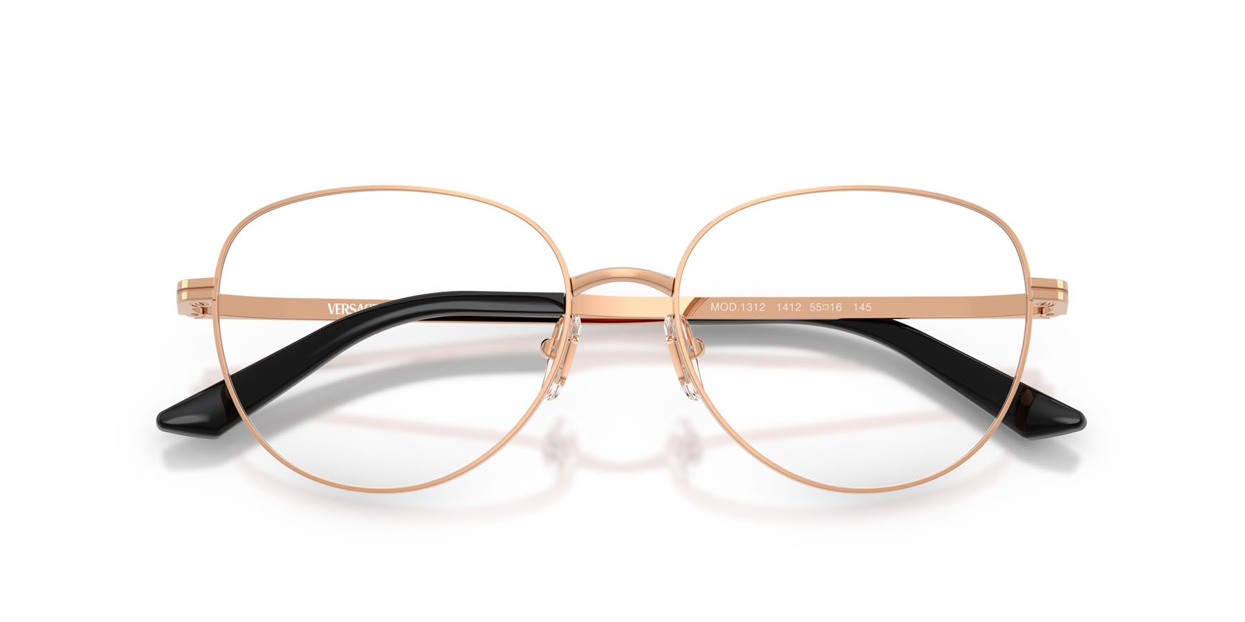 Eyeglasses Versace VE 1312 (1412) color oro rose shape pantos lenses lente demo