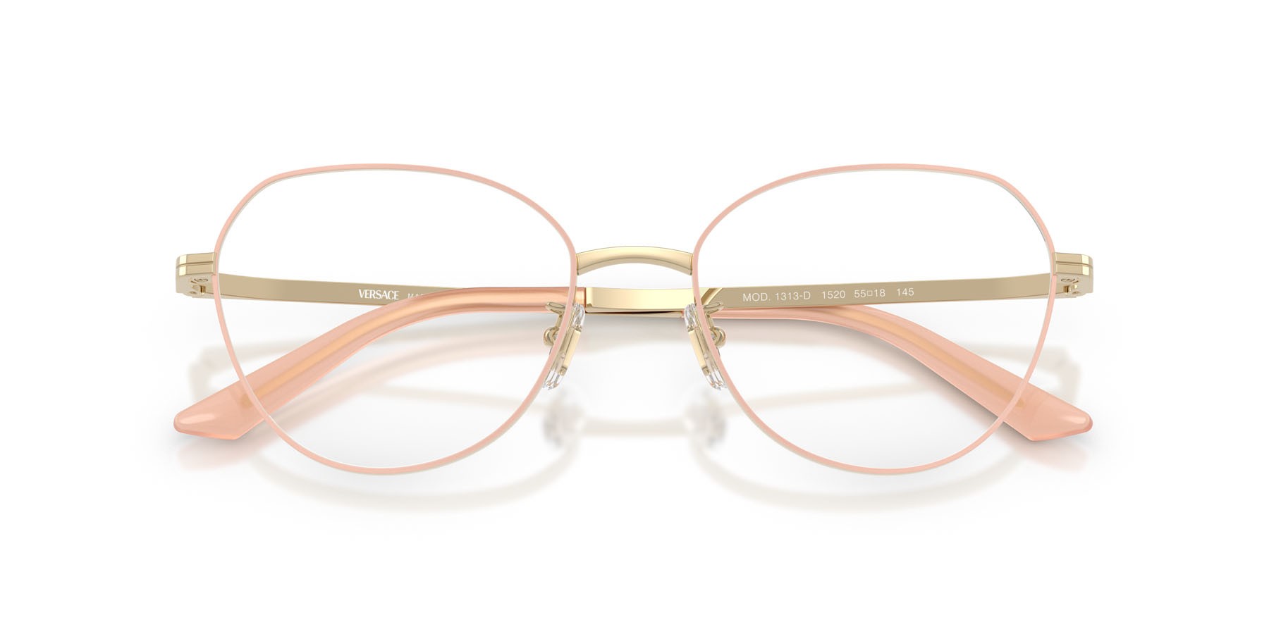 Eyeglasses Versace VE 1313D (1520) color oro pallido shape pantos lenses lente demo