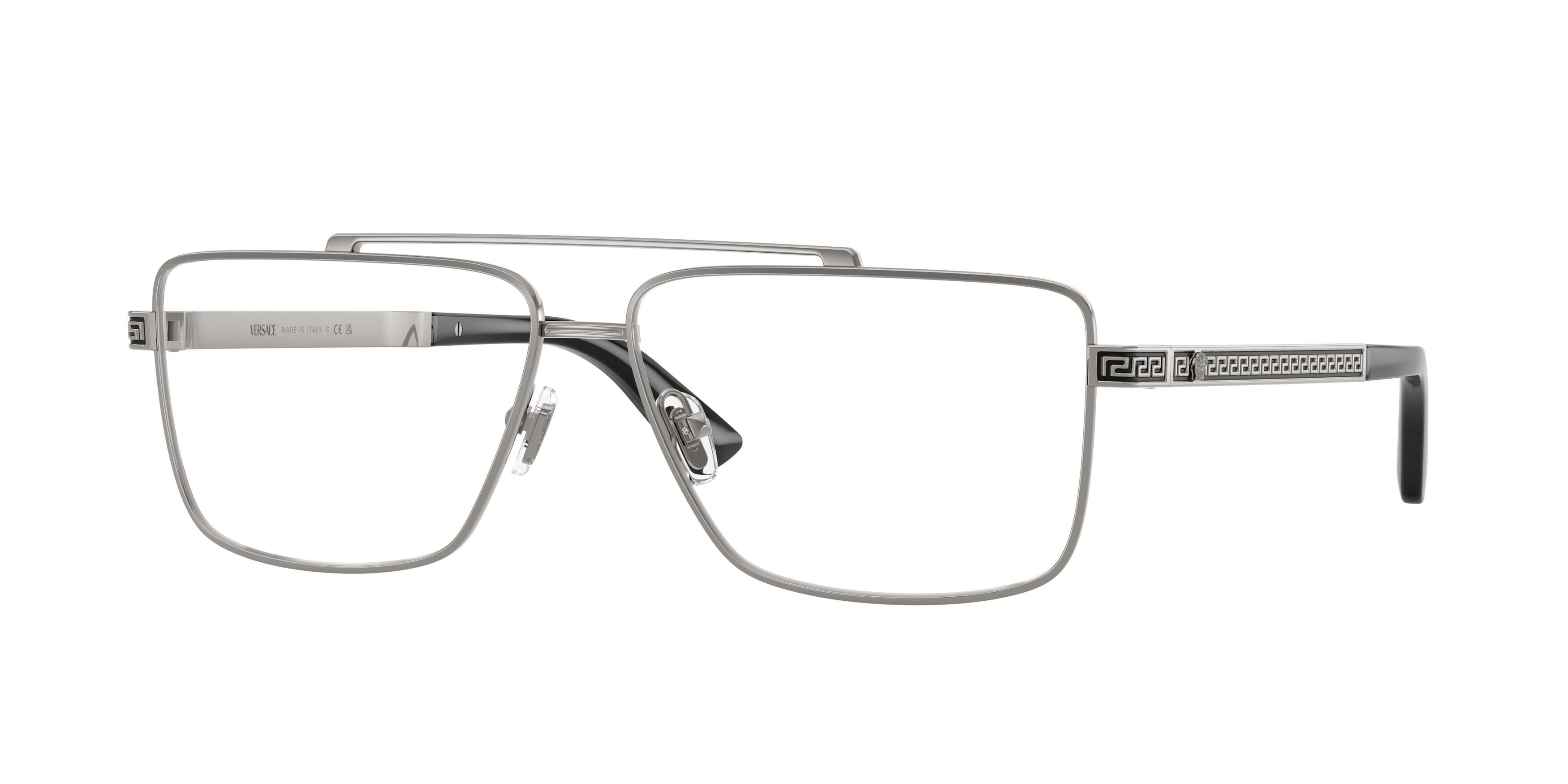 Occhiali da vista Versace VE 1315 (1001) colore gunmetal forma rettangolare lenti lente demo