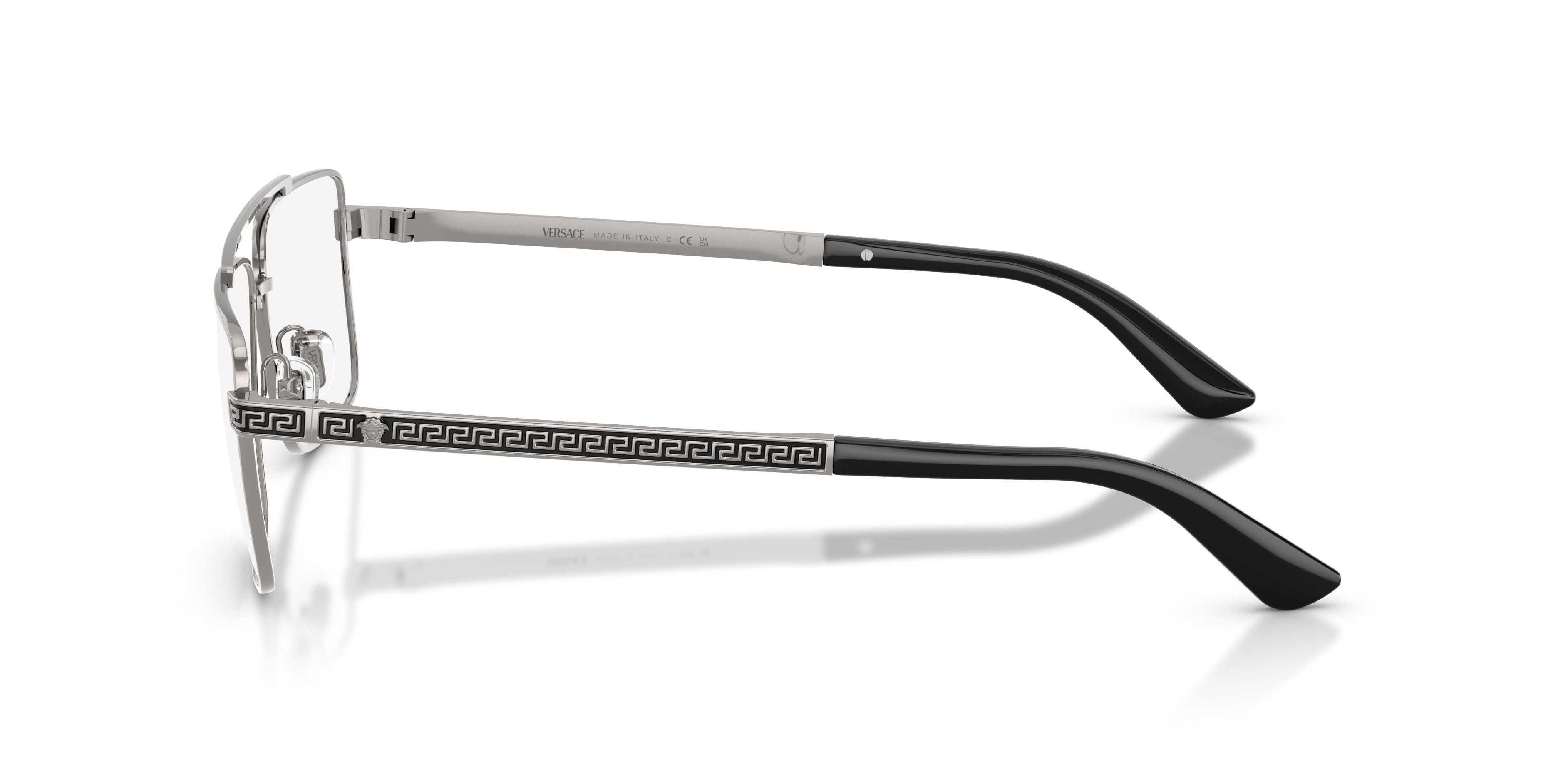 Occhiali da vista Versace VE 1315 (1001) colore gunmetal forma rettangolare lenti lente demo
