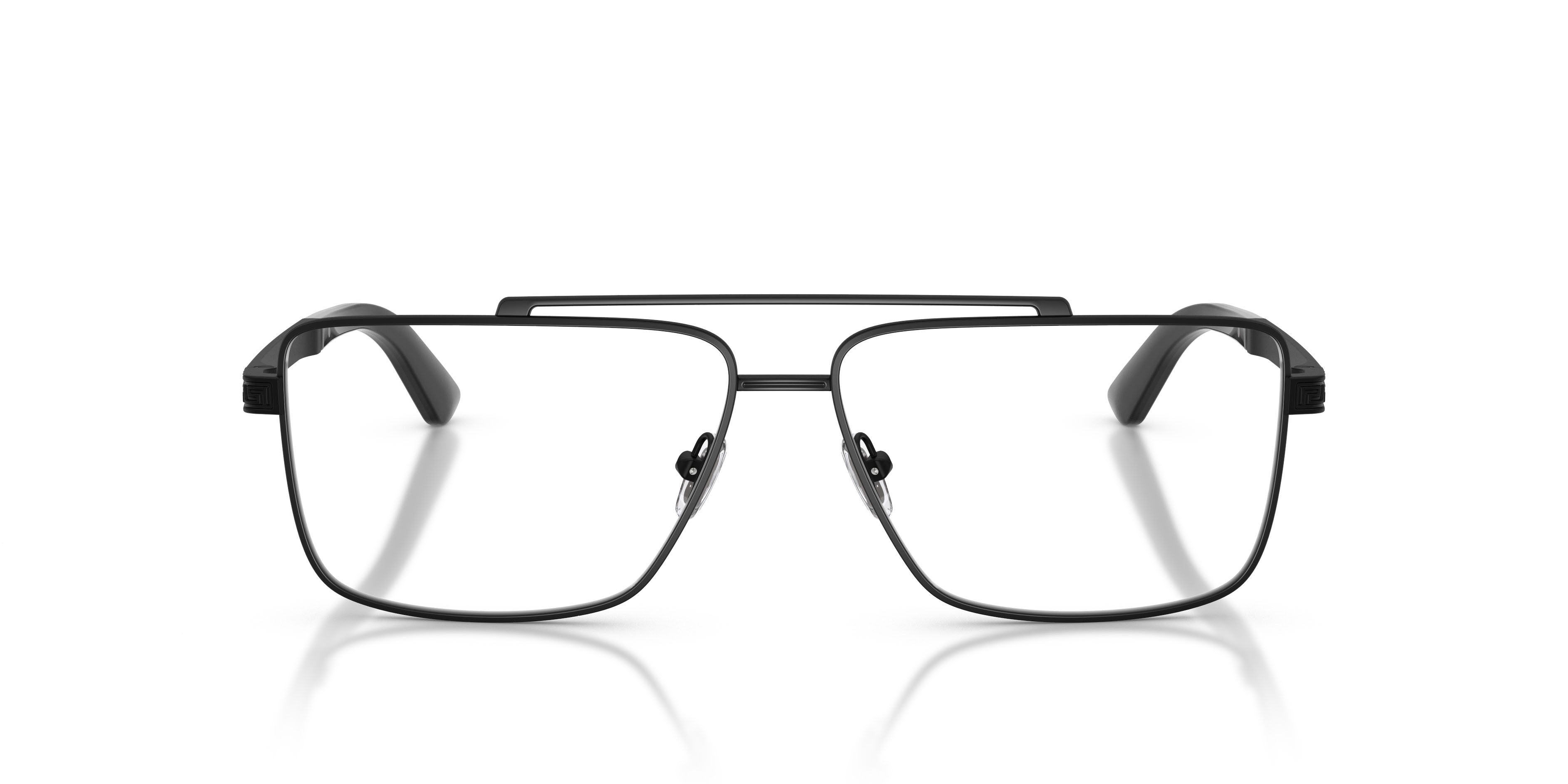 Eyeglasses Versace VE 1315 (1261) color nero opaco shape rectangle lenses lente demo