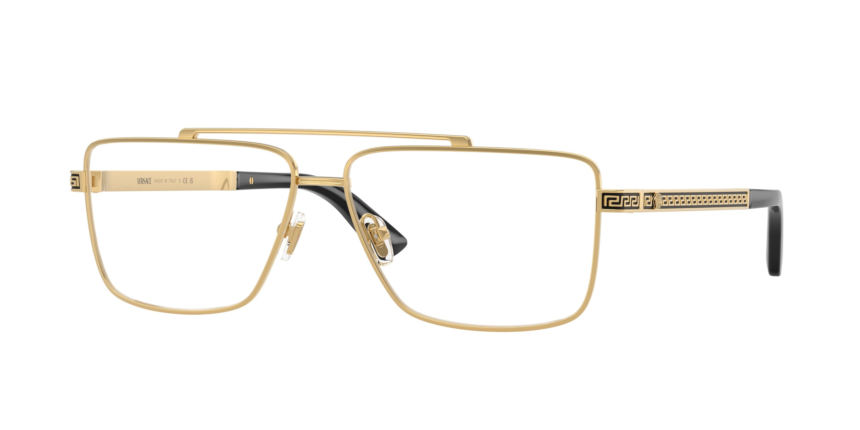 Eyeglasses Versace VE 1315 (1436) color oro shape rectangle lenses lente demo