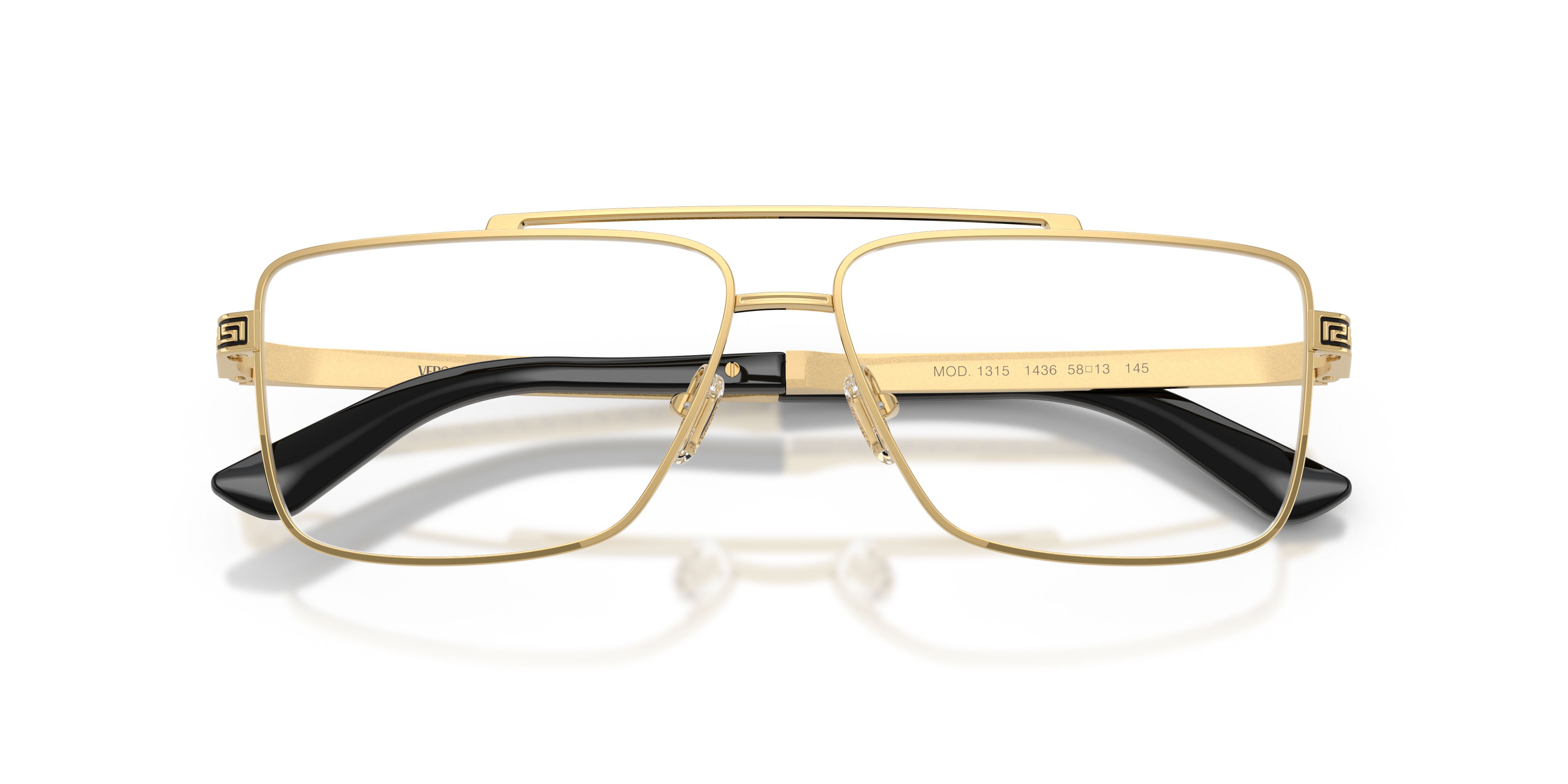 Eyeglasses Versace VE 1315 (1436) color oro shape rectangle lenses lente demo