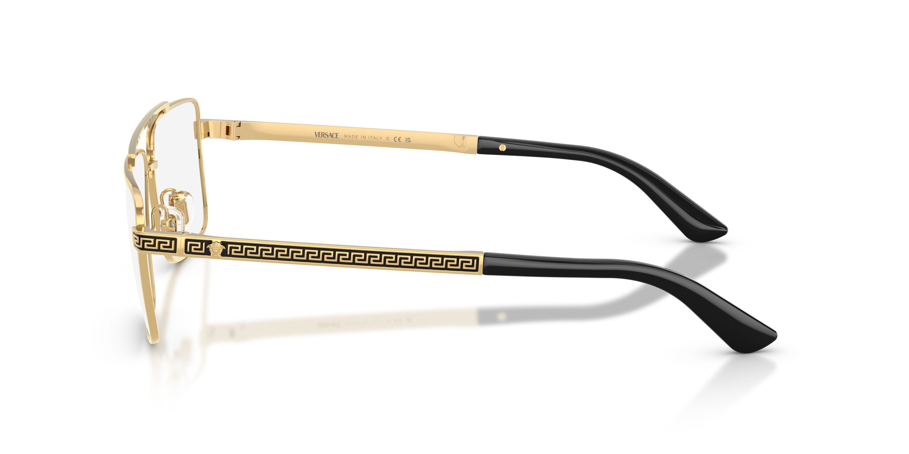 Eyeglasses Versace VE 1315 (1436) color oro shape rectangle lenses lente demo