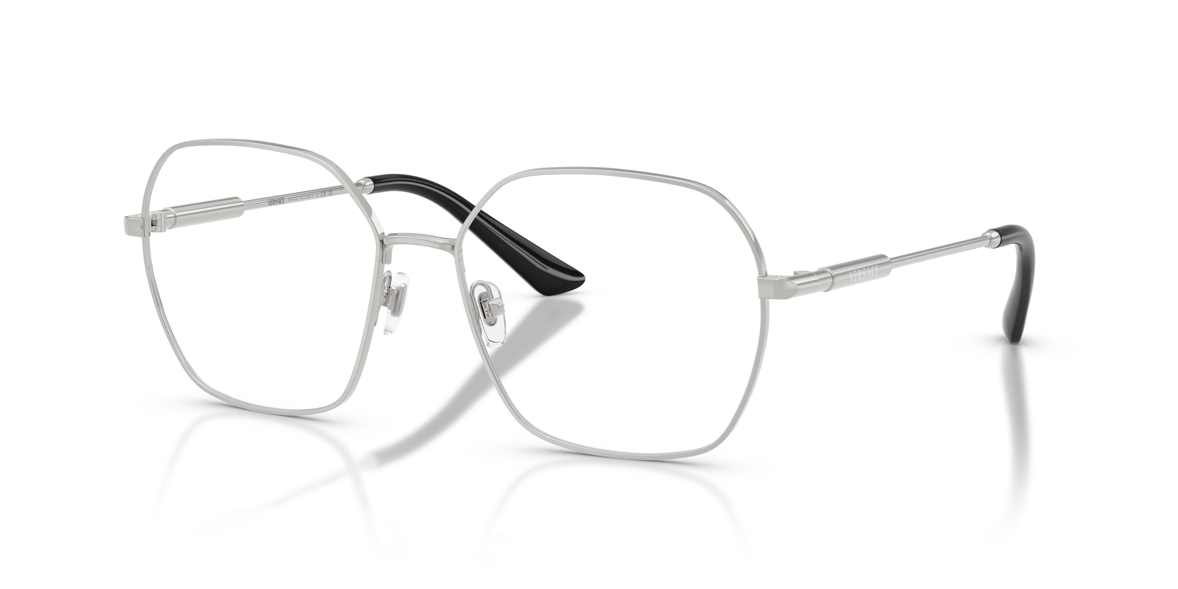Occhiali da vista Versace VE 1316 (1001) colore argento forma quadrato lenti lente demo